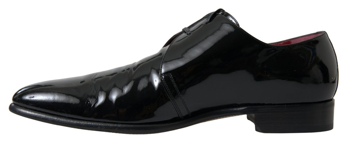 Black Patent Leather Formal Shoes - ventzia