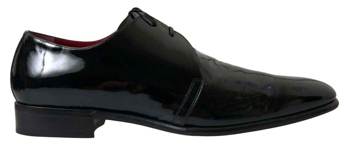 Black Patent Leather Formal Shoes - ventzia
