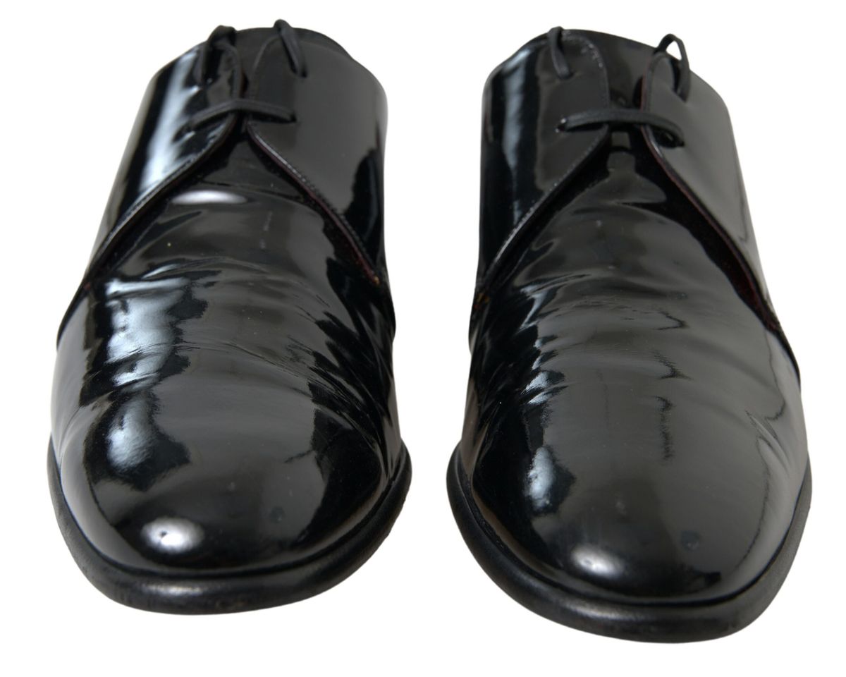 Black Patent Leather Formal Shoes - ventzia