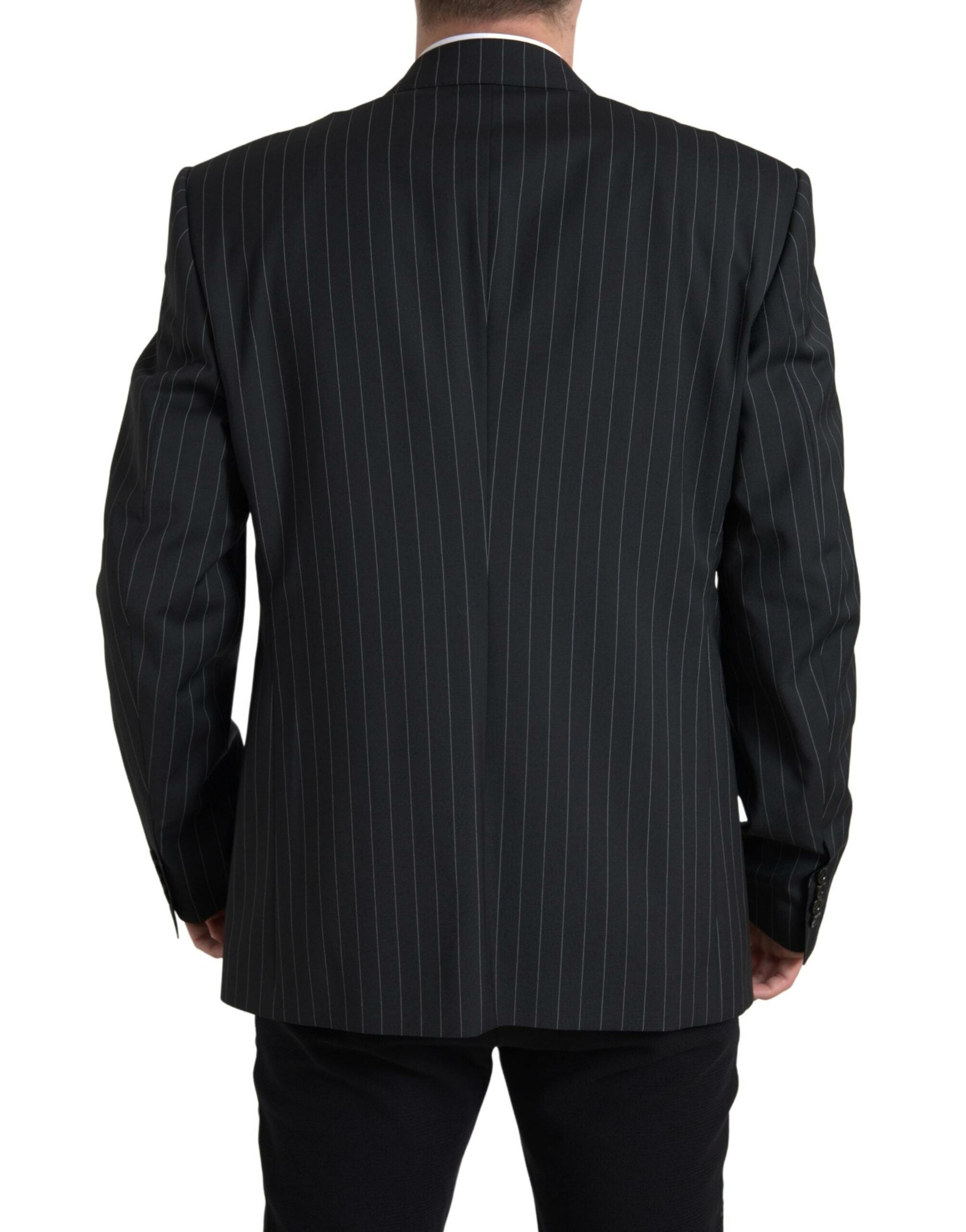 Black Stripe Single Breasted SICILIA Blazer - ventzia