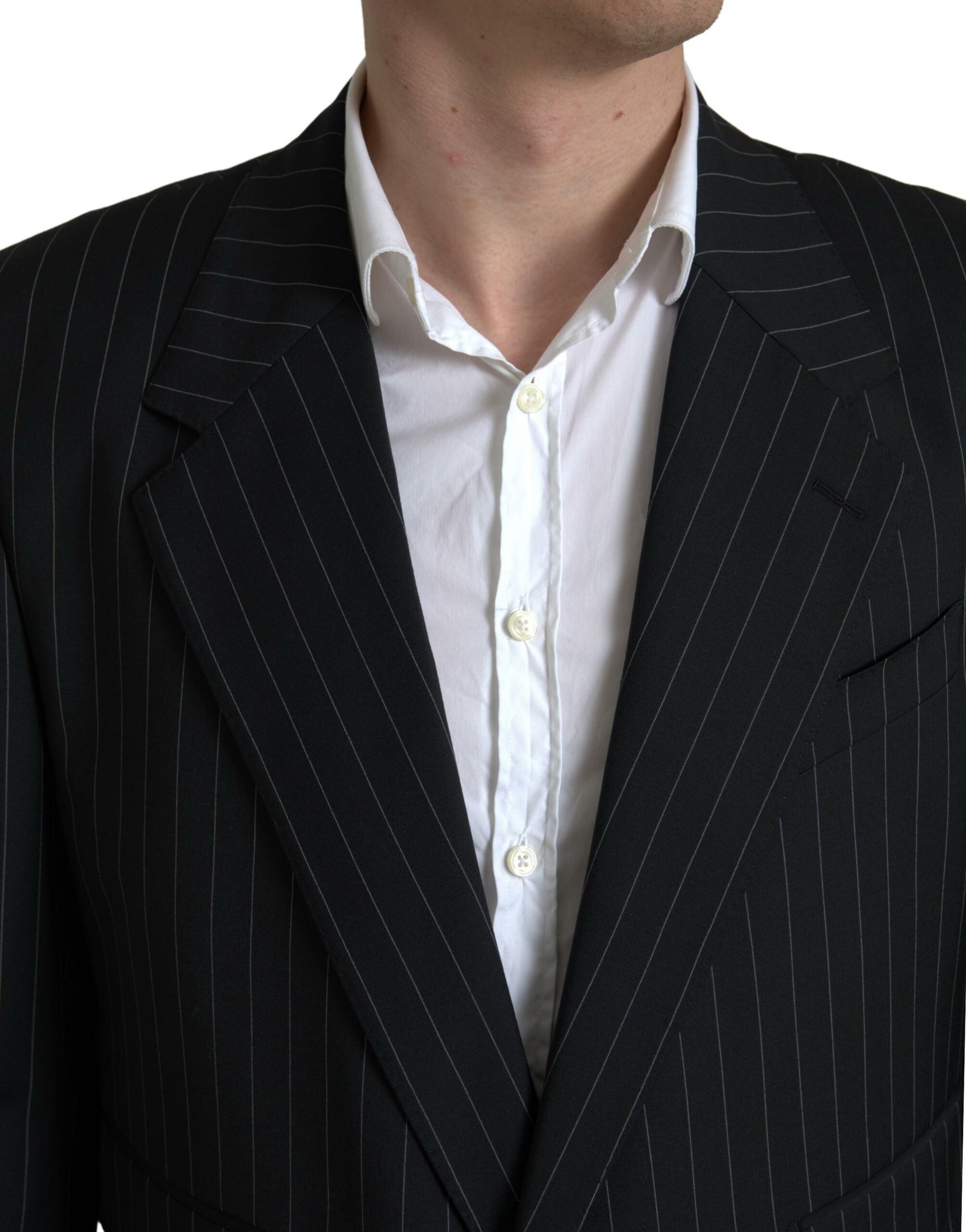 Black Stripe Single Breasted SICILIA Blazer - ventzia