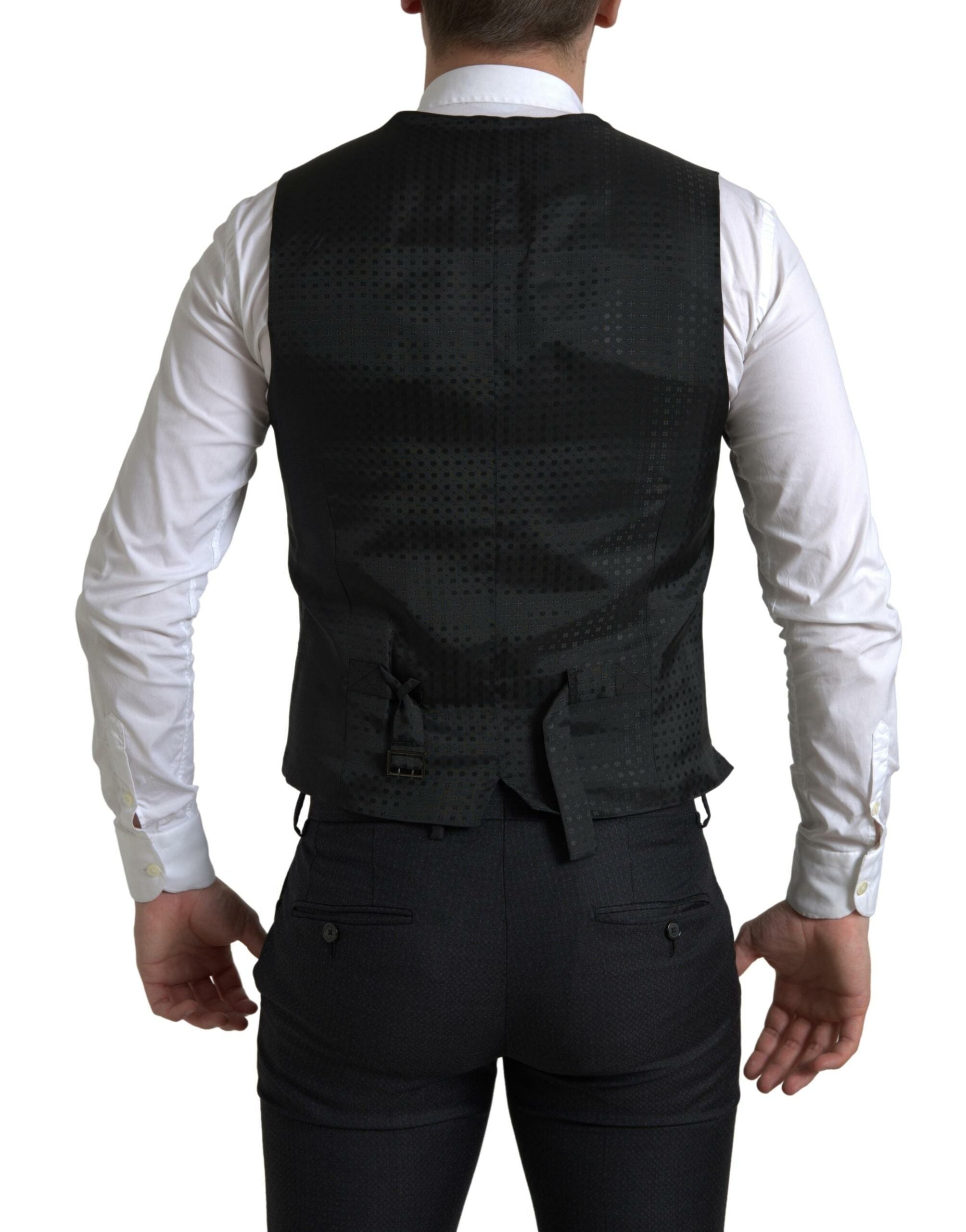 Black 3 Piece Single Breasted MARTINI Suit - ventzia