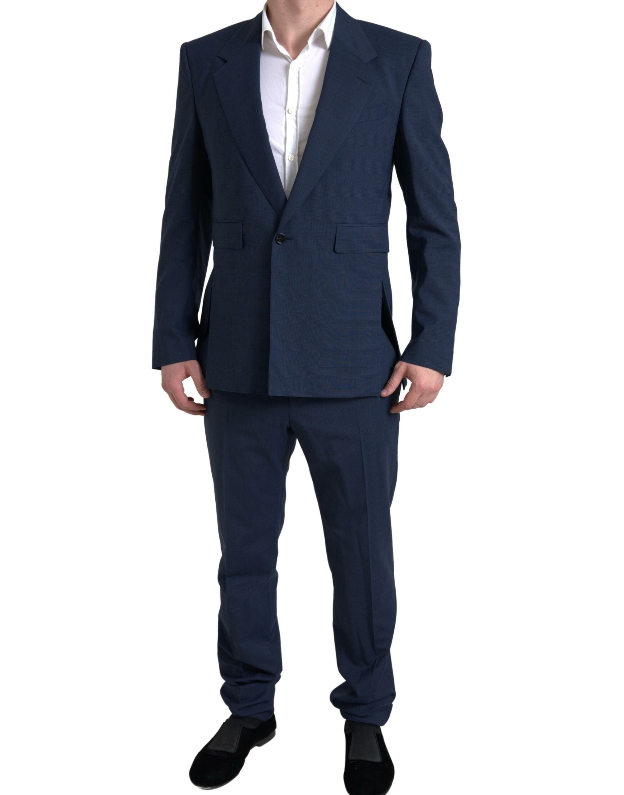 Blue 2 Piece Single Breasted SICILIA Suit - ventzia