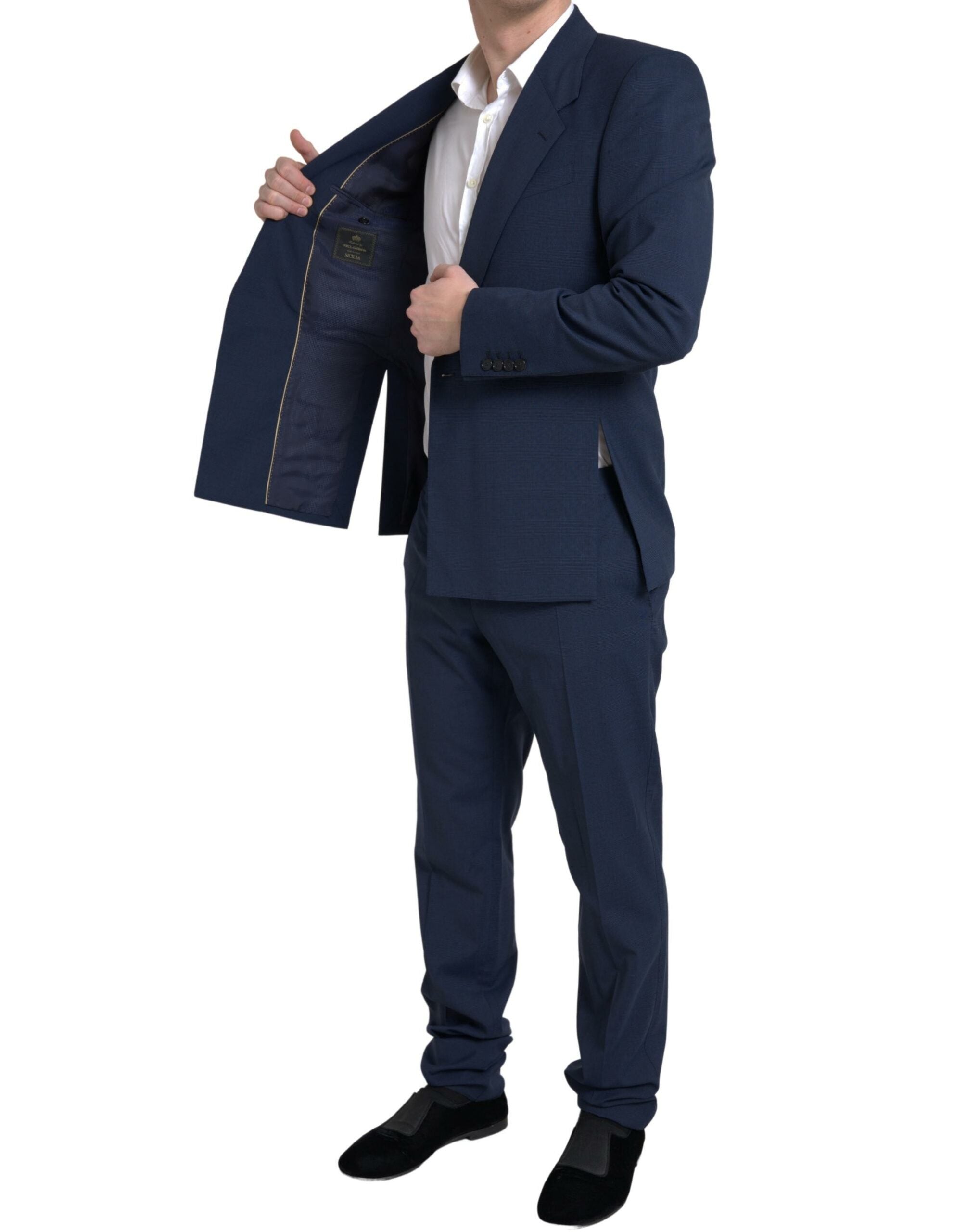 Blue 2 Piece Single Breasted SICILIA Suit - ventzia