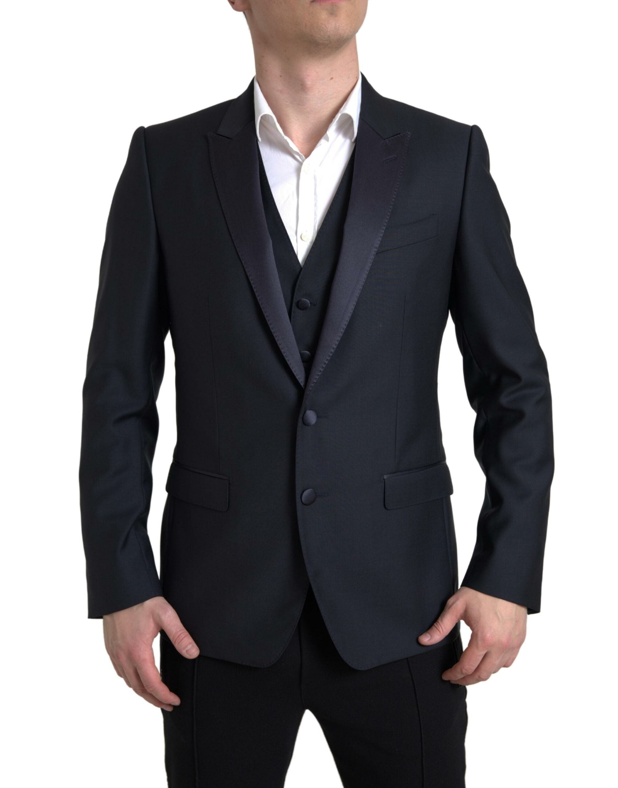 Blue 2 Piece Single Breasted MARTINI Suit - ventzia