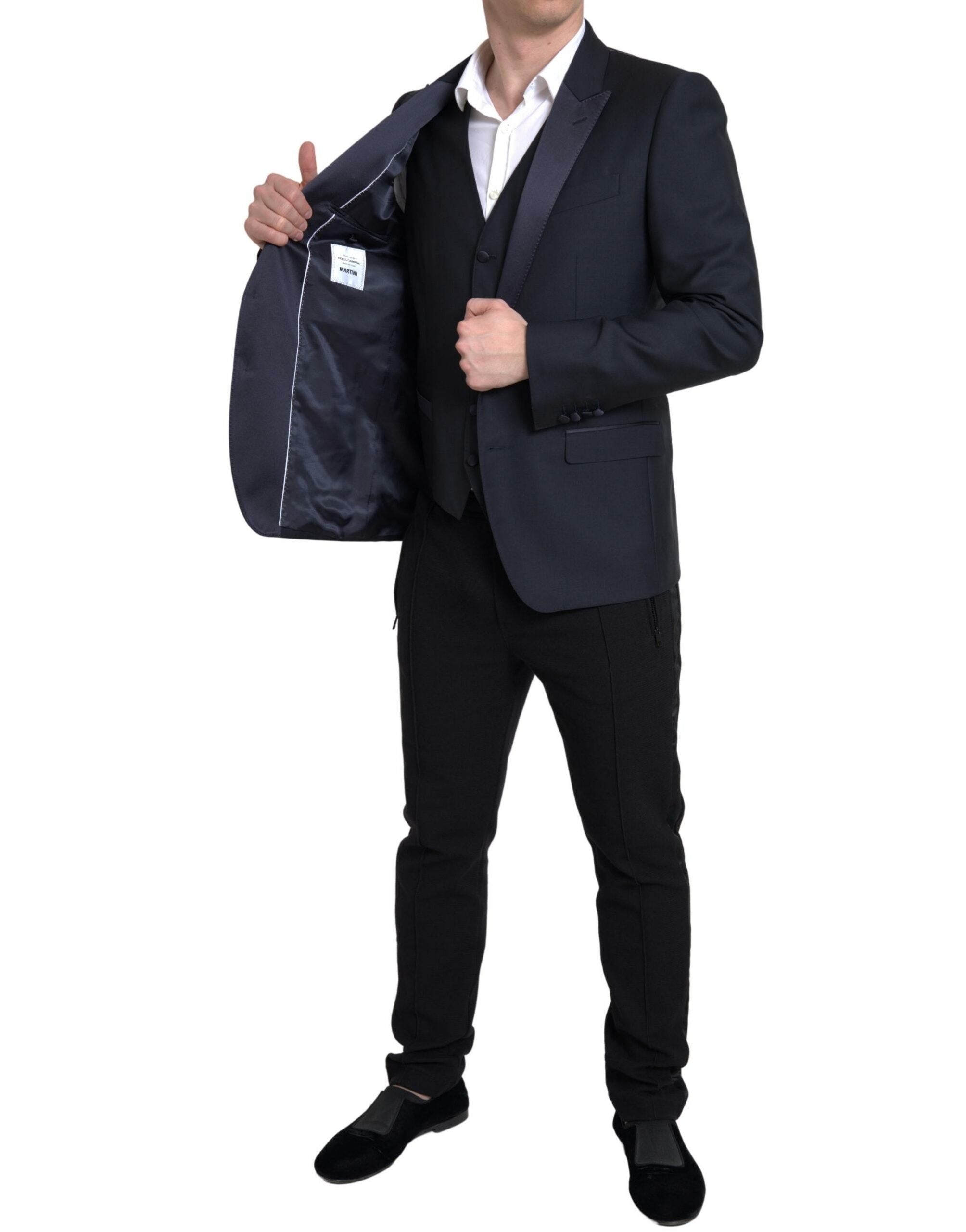 Blue 2 Piece Single Breasted MARTINI Suit - ventzia