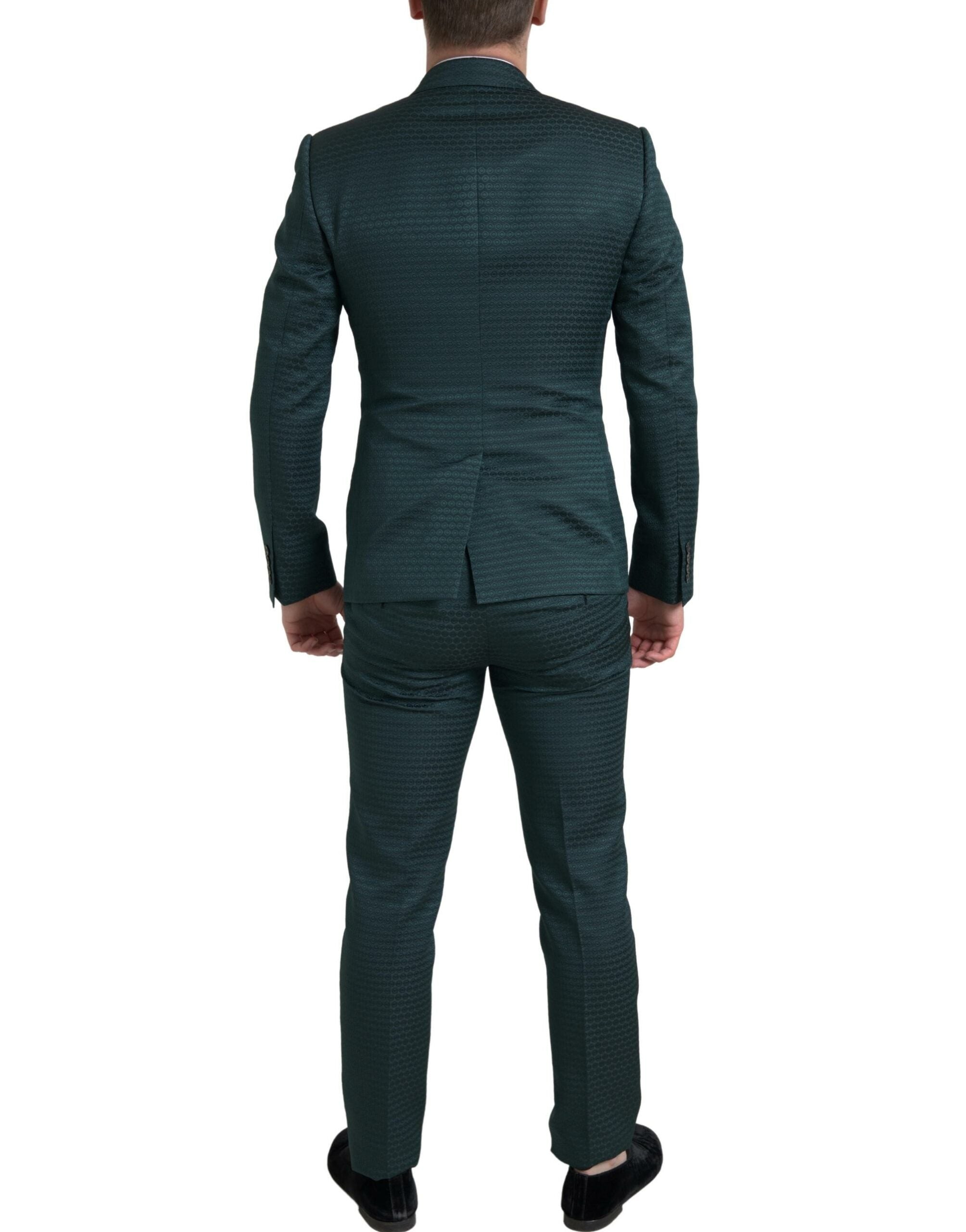 Green 3 Piece Single Breasted MARTINI Suit - ventzia