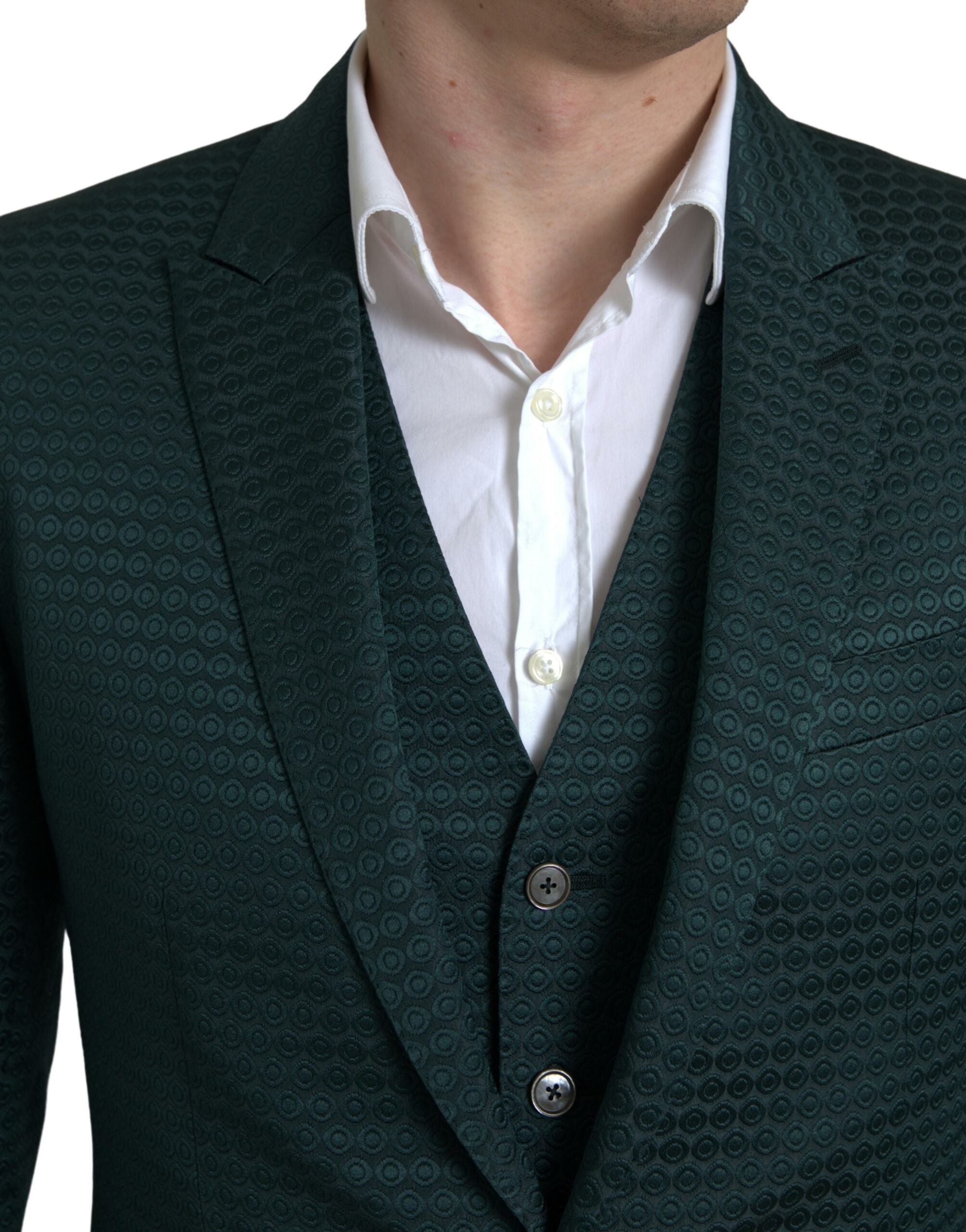 Green 3 Piece Single Breasted MARTINI Suit - ventzia