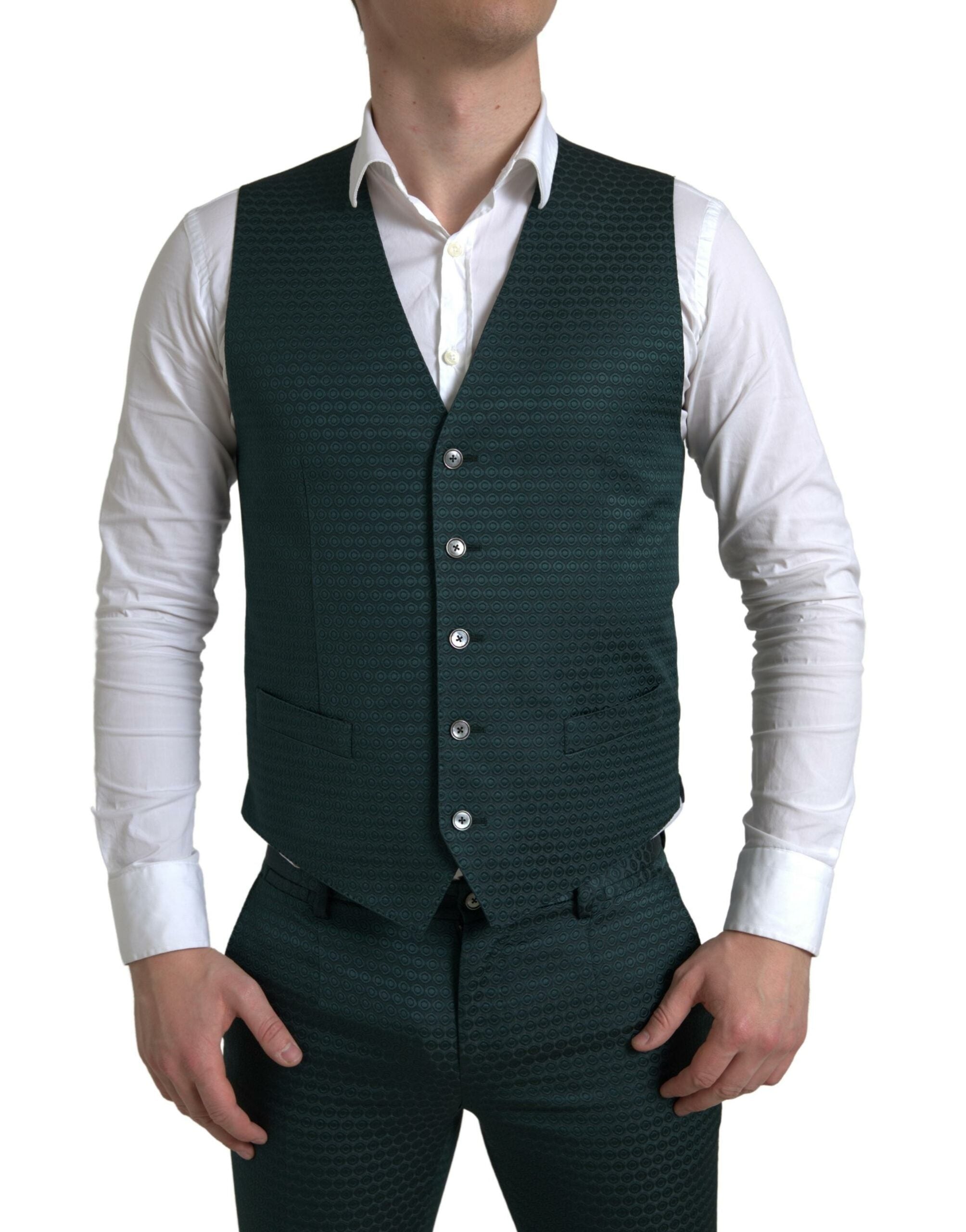 Green 3 Piece Single Breasted MARTINI Suit - ventzia