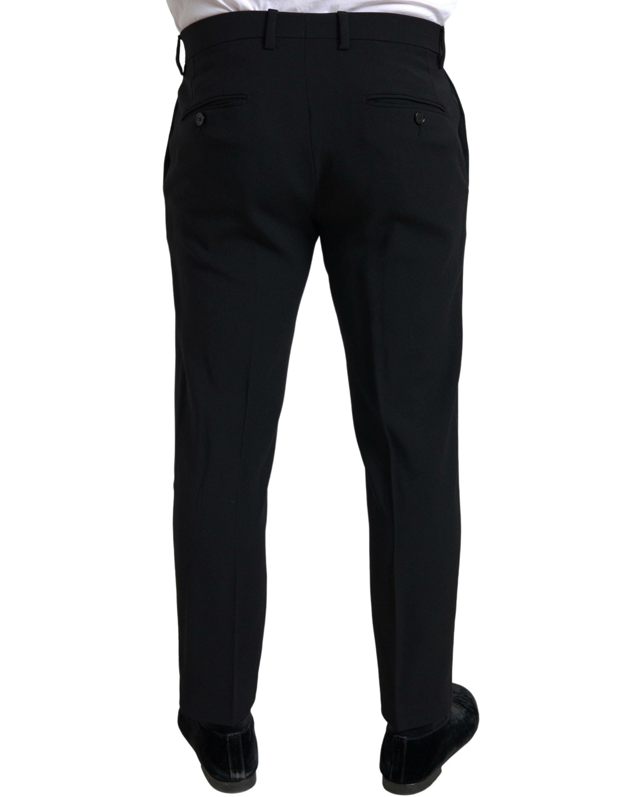 Black 2 Piece Double Breasted SICILIA Suit - ventzia