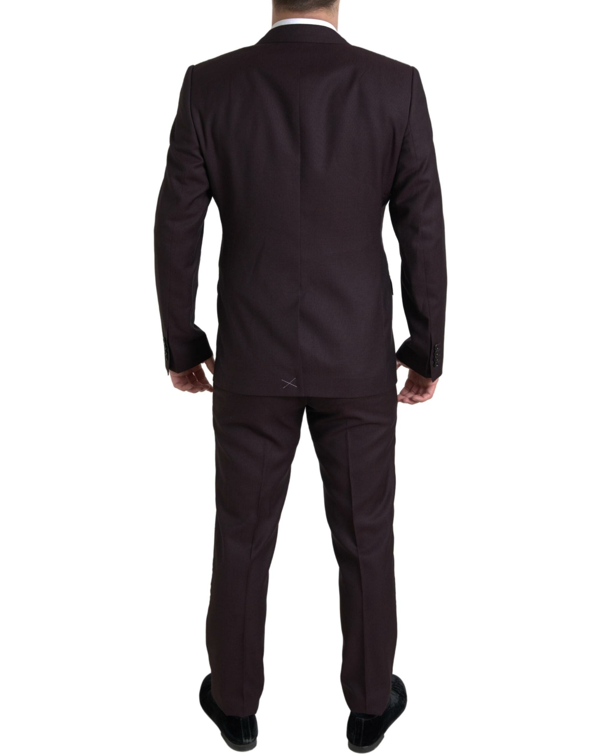 Maroon 2 Piece Single Breasted MARTINI Suit - ventzia