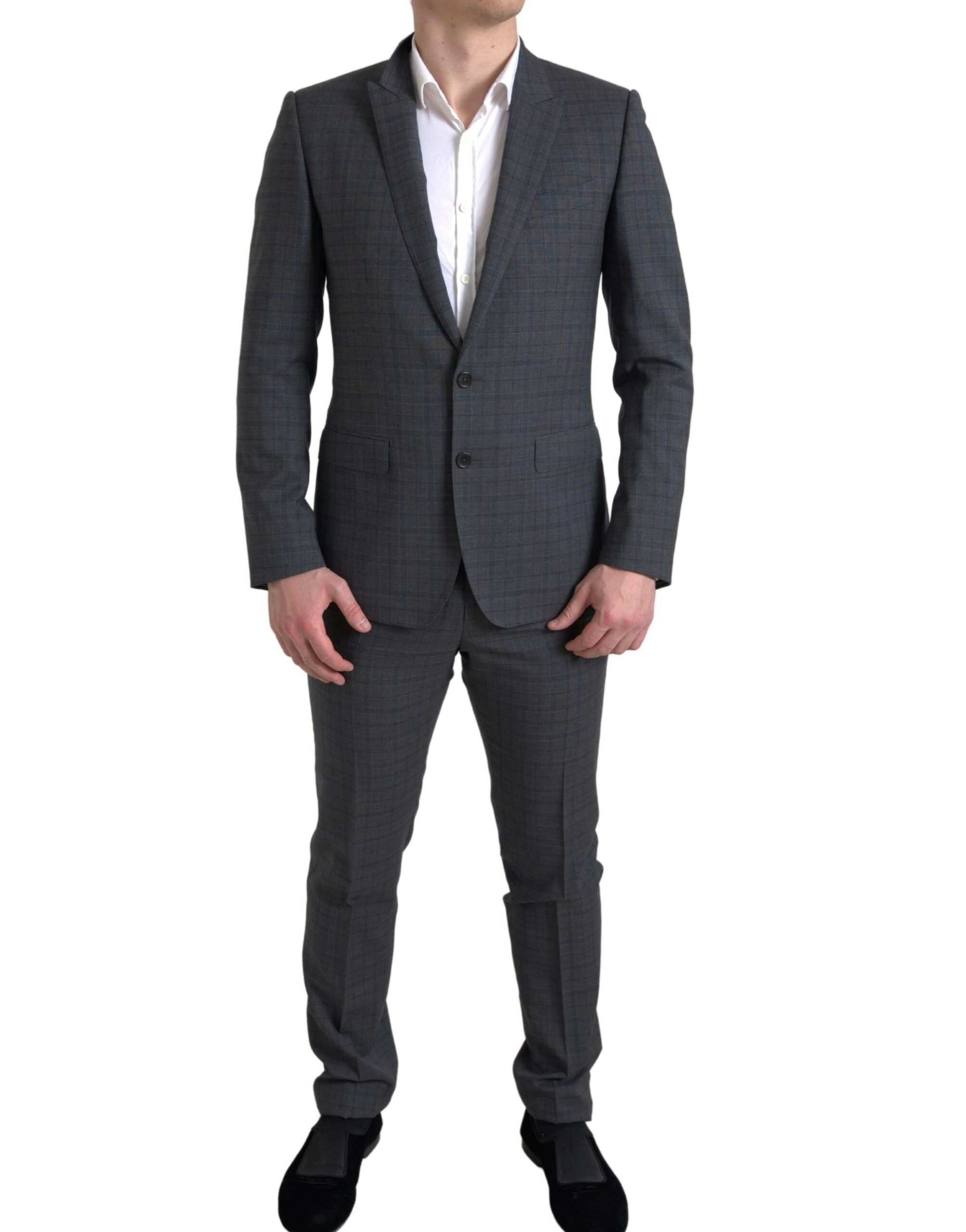 Gray 2 Piece Single Breasted MARTINI Suit - ventzia