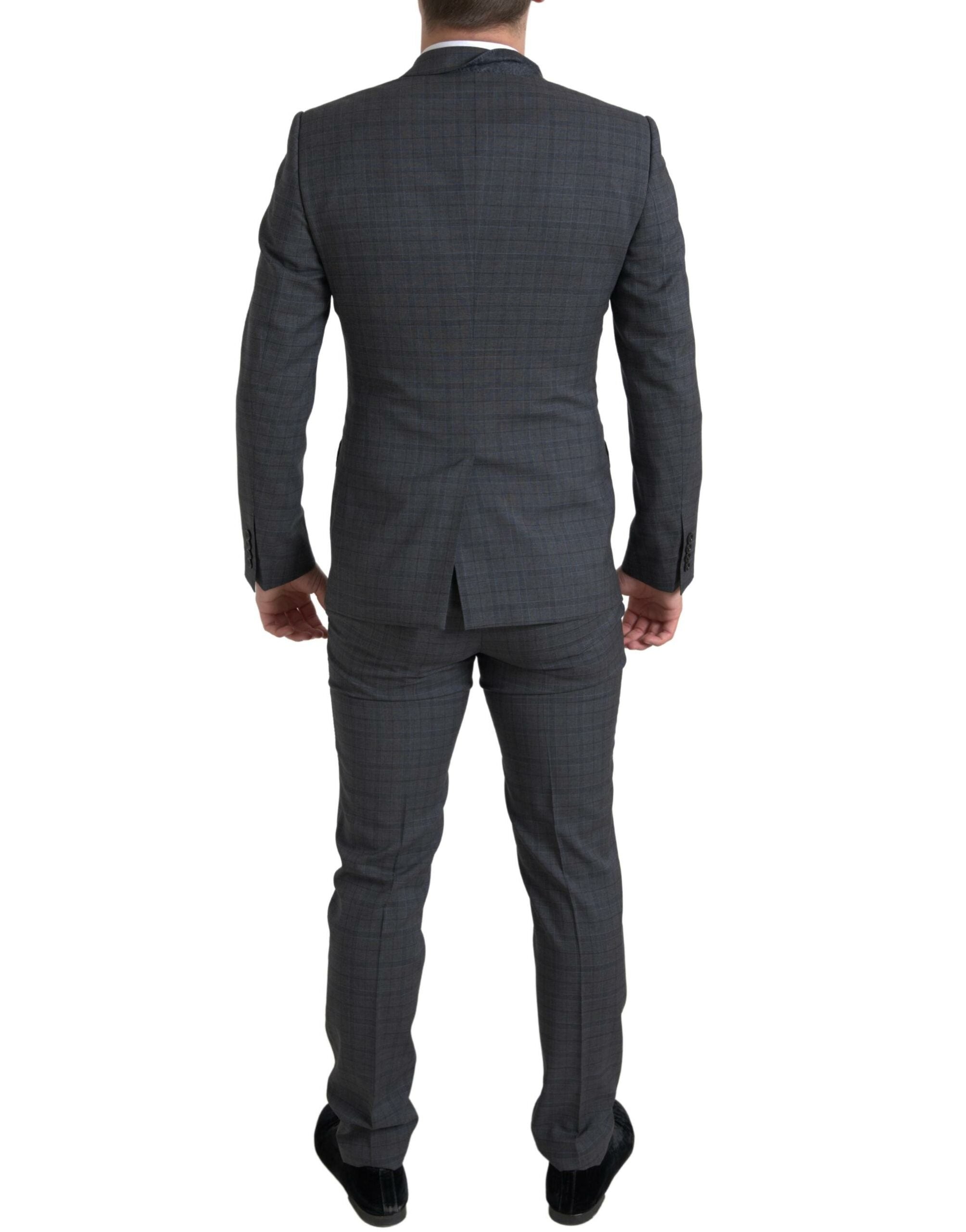 Gray 2 Piece Single Breasted MARTINI Suit - ventzia