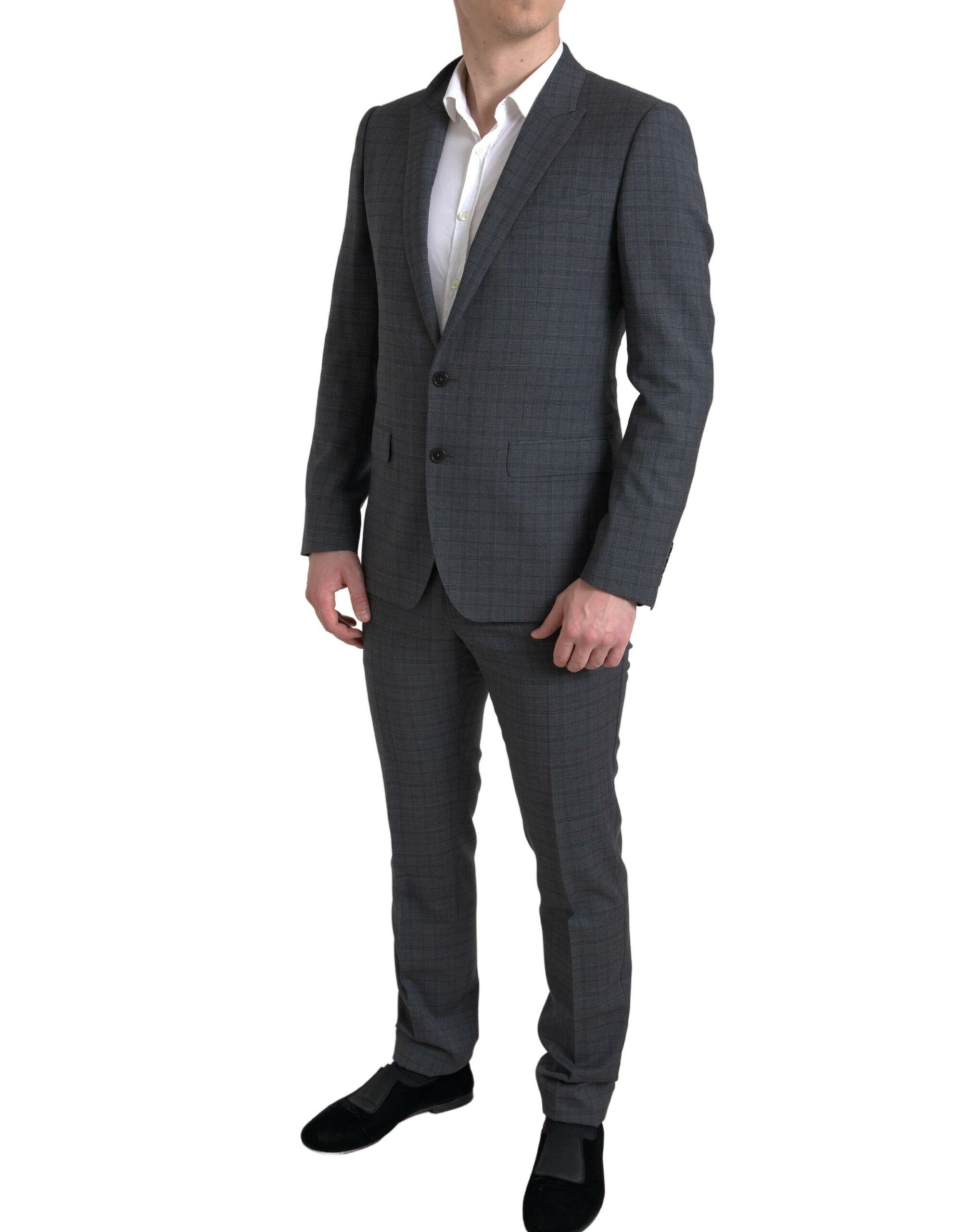 Gray 2 Piece Single Breasted MARTINI Suit - ventzia