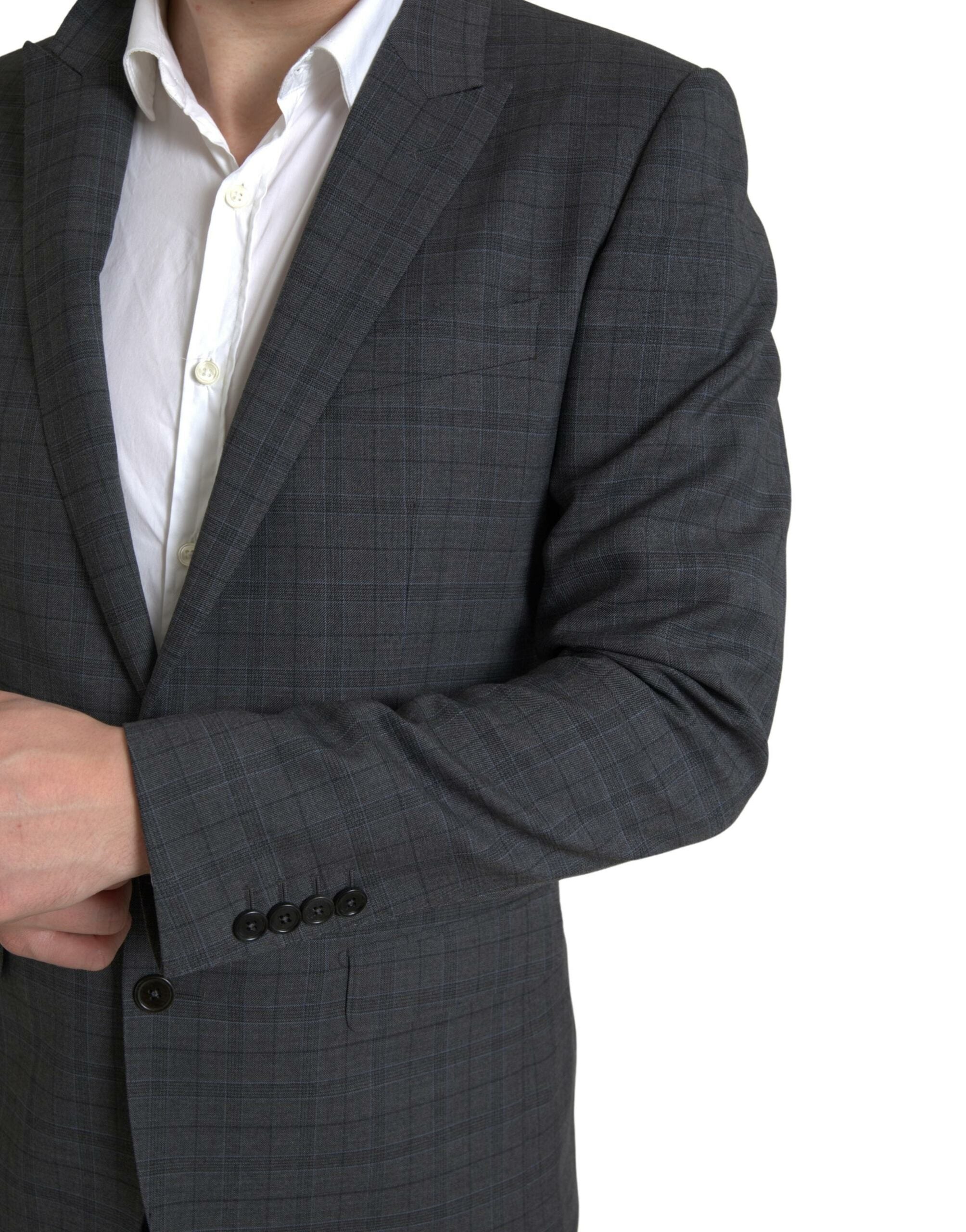 Gray 2 Piece Single Breasted MARTINI Suit - ventzia