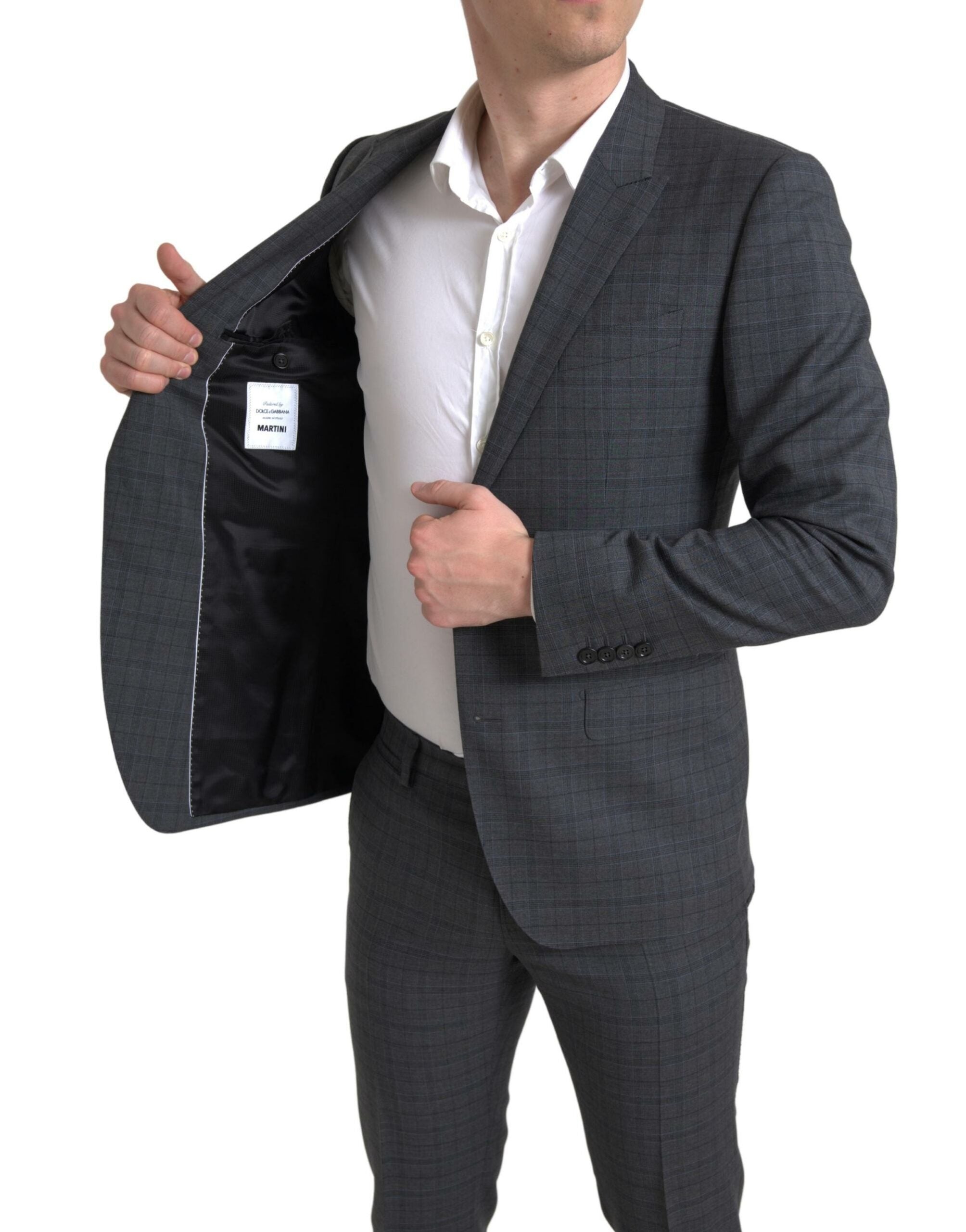 Gray 2 Piece Single Breasted MARTINI Suit - ventzia