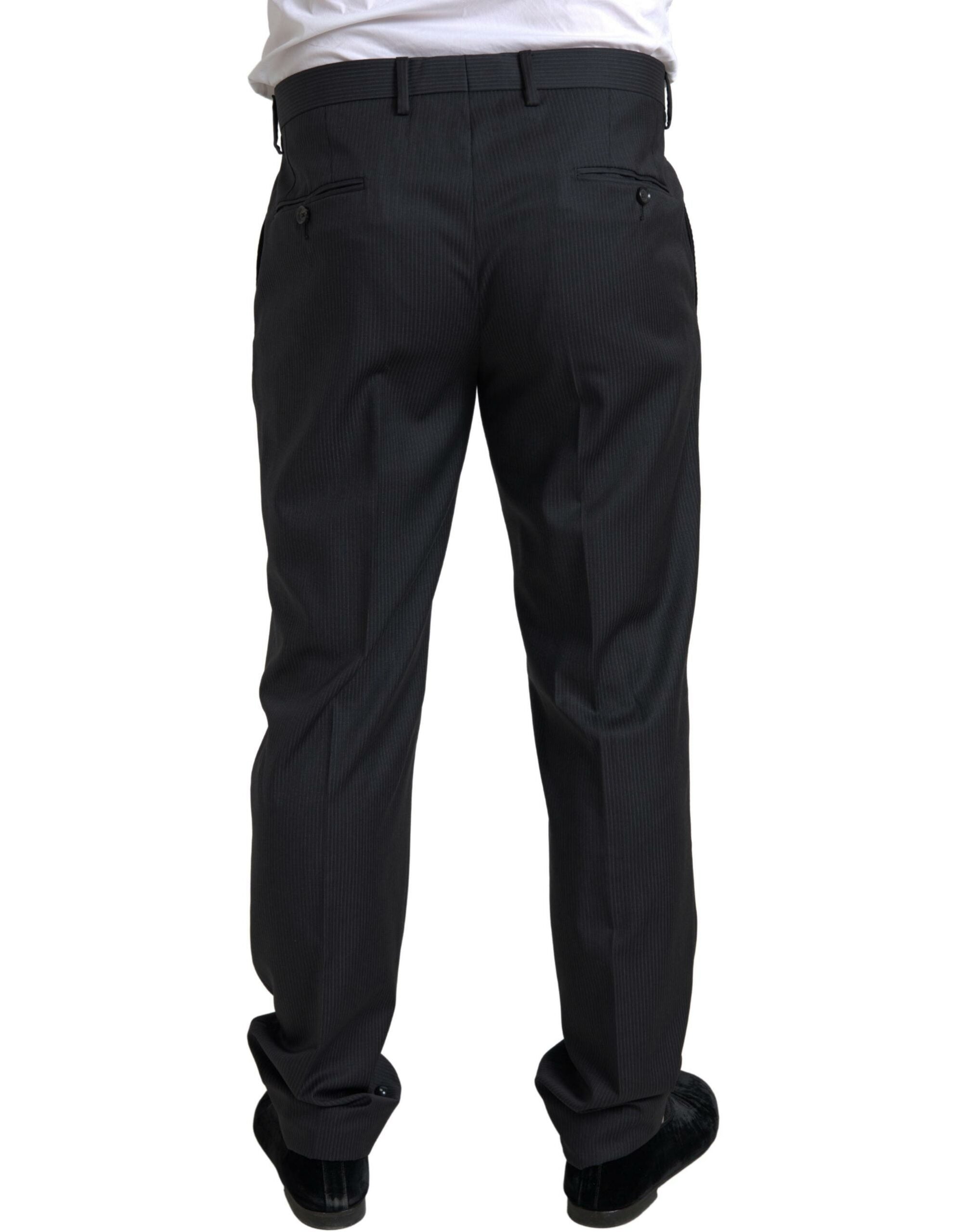 Black 2 Piece Single Breasted MARTINI Suit - ventzia