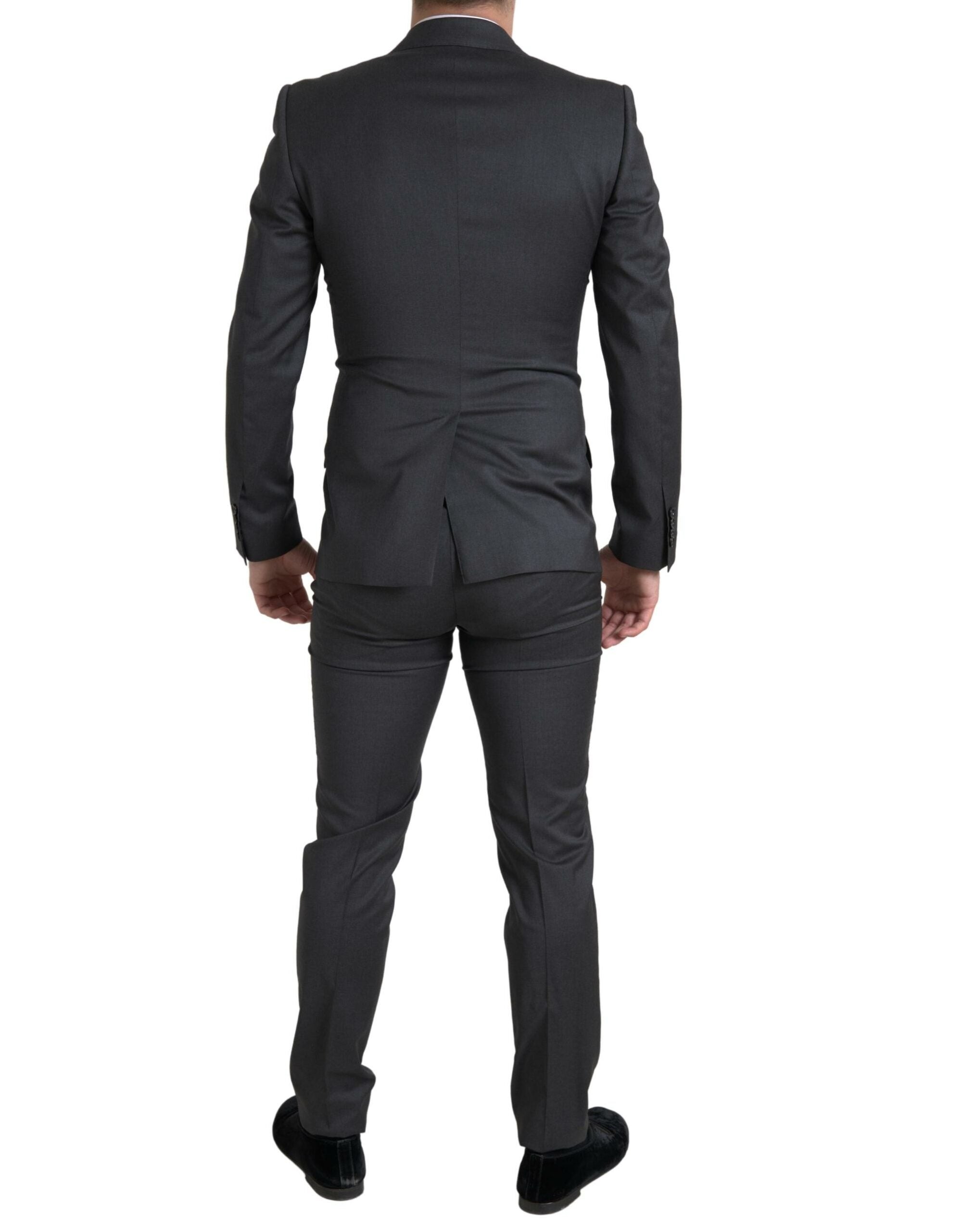 Gray 2 Piece Double Breasted SICILIA Suit - ventzia