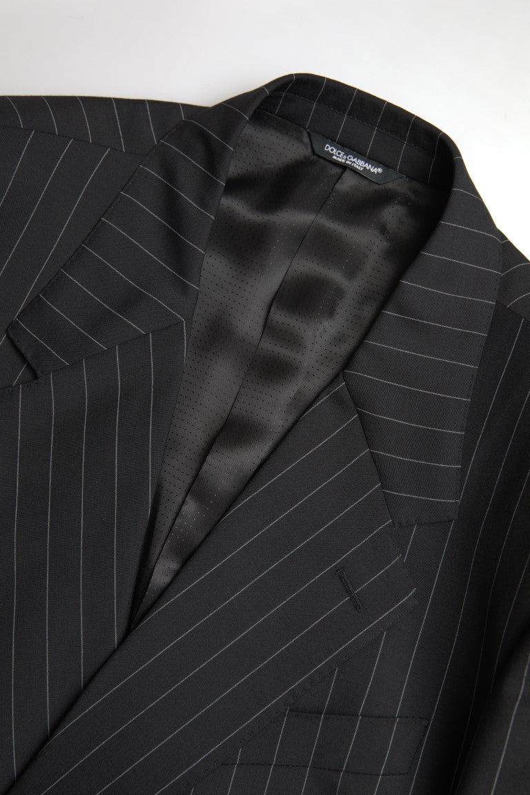 Black Stripe Single Breasted SICILIA Blazer - ventzia