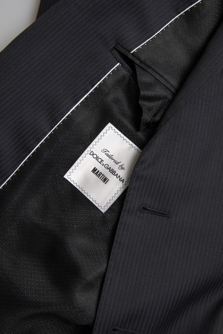 Black 2 Piece Single Breasted MARTINI Suit - ventzia