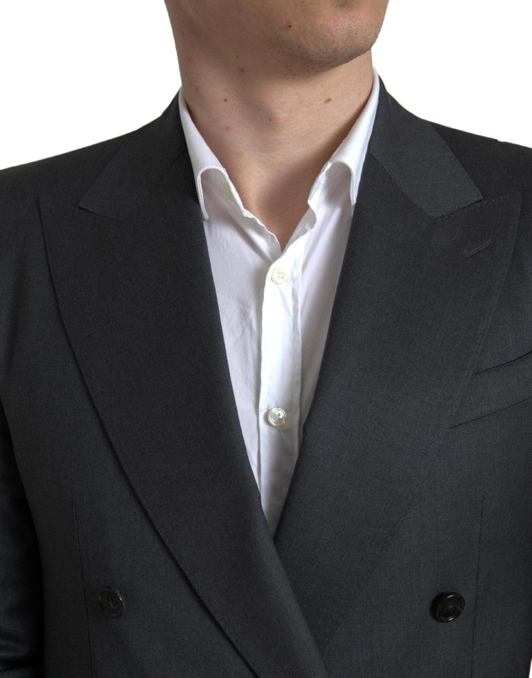 Gray 2 Piece Double Breasted SICILIA Suit - ventzia