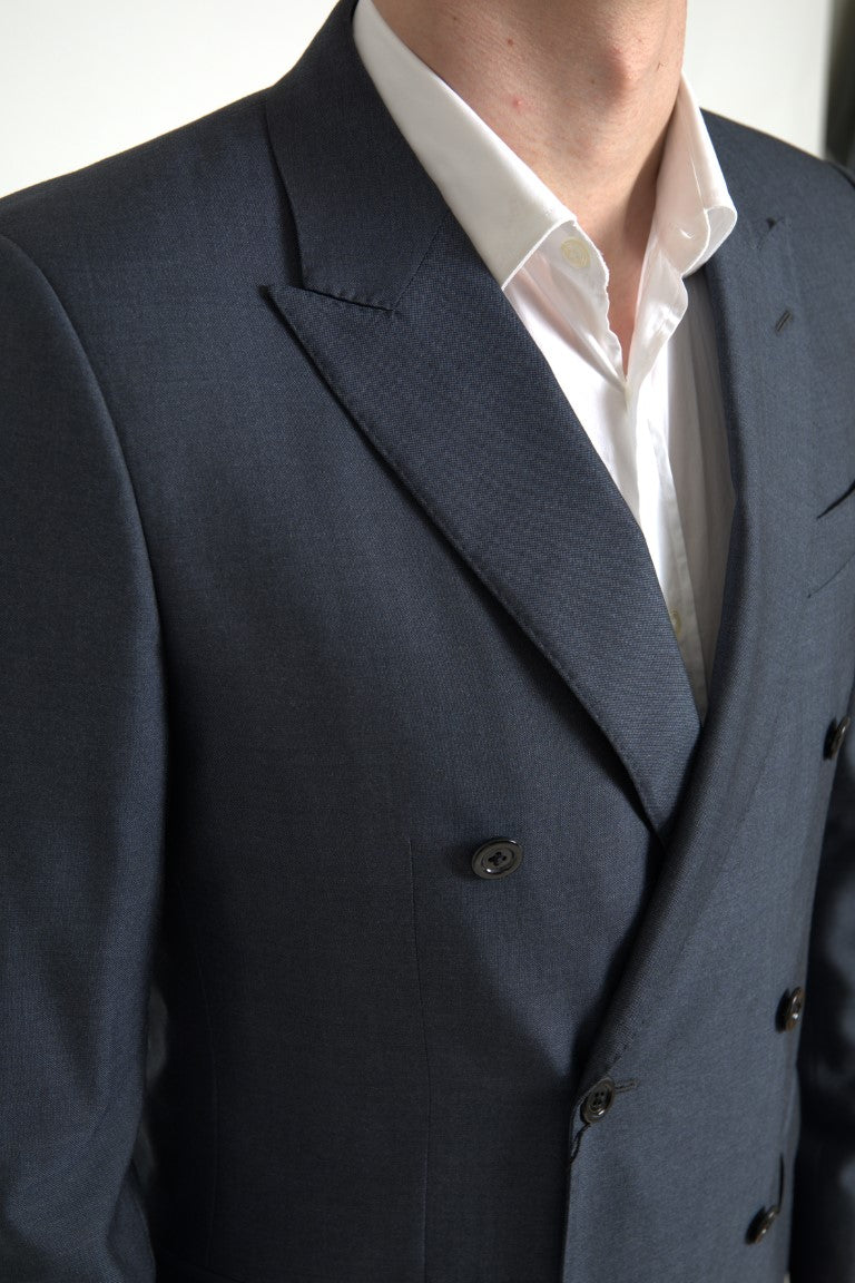 Blue 2 Piece Double Breasted MARTINI Suit - ventzia