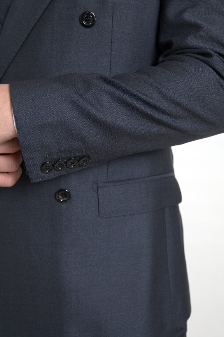 Blue 2 Piece Double Breasted MARTINI Suit - ventzia