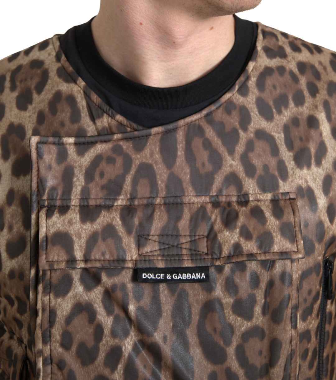 Brown Leopard Silk Sleeveless Sportswear - ventzia