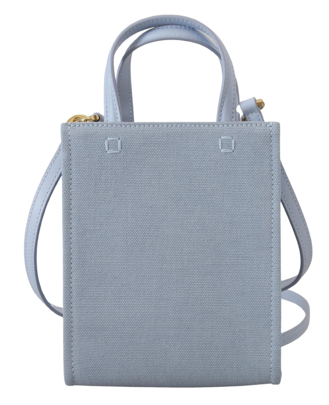 Blue Coated Canvas Vertical Cloud Mini Shoulder Bag - ventzia