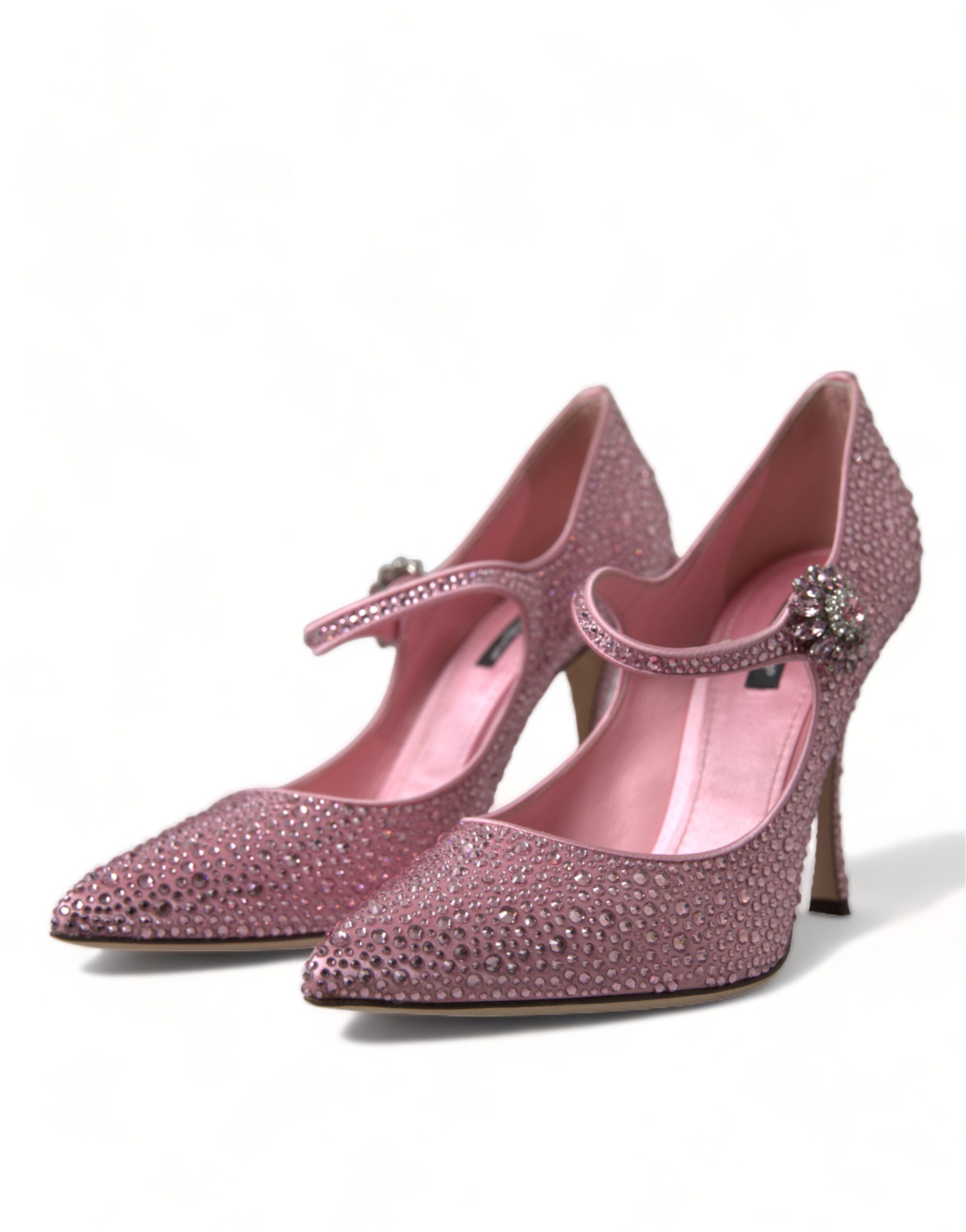 Pink Strass Crystal Heels Pumps Shoes - ventzia