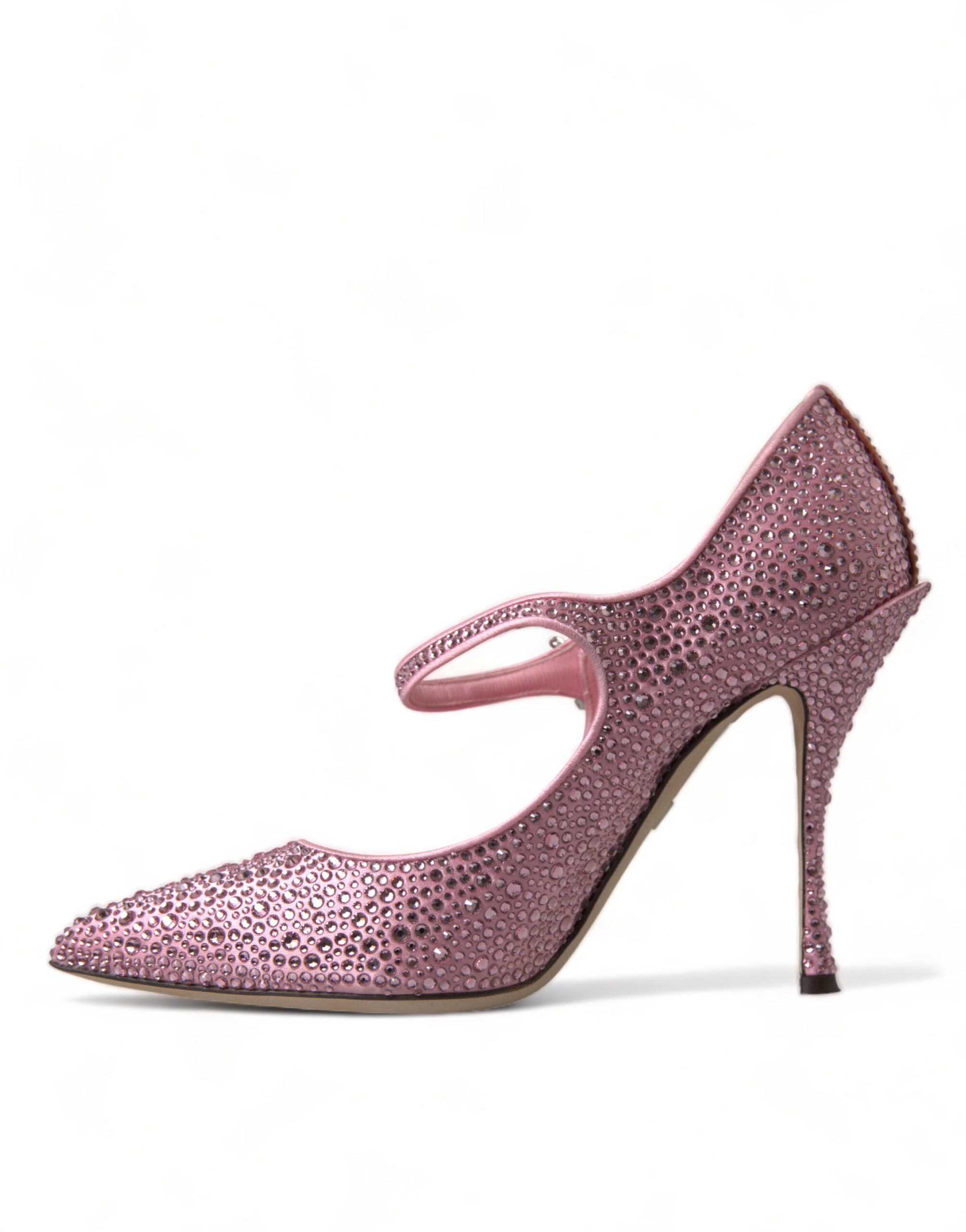 Pink Strass Crystal Heels Pumps Shoes - ventzia