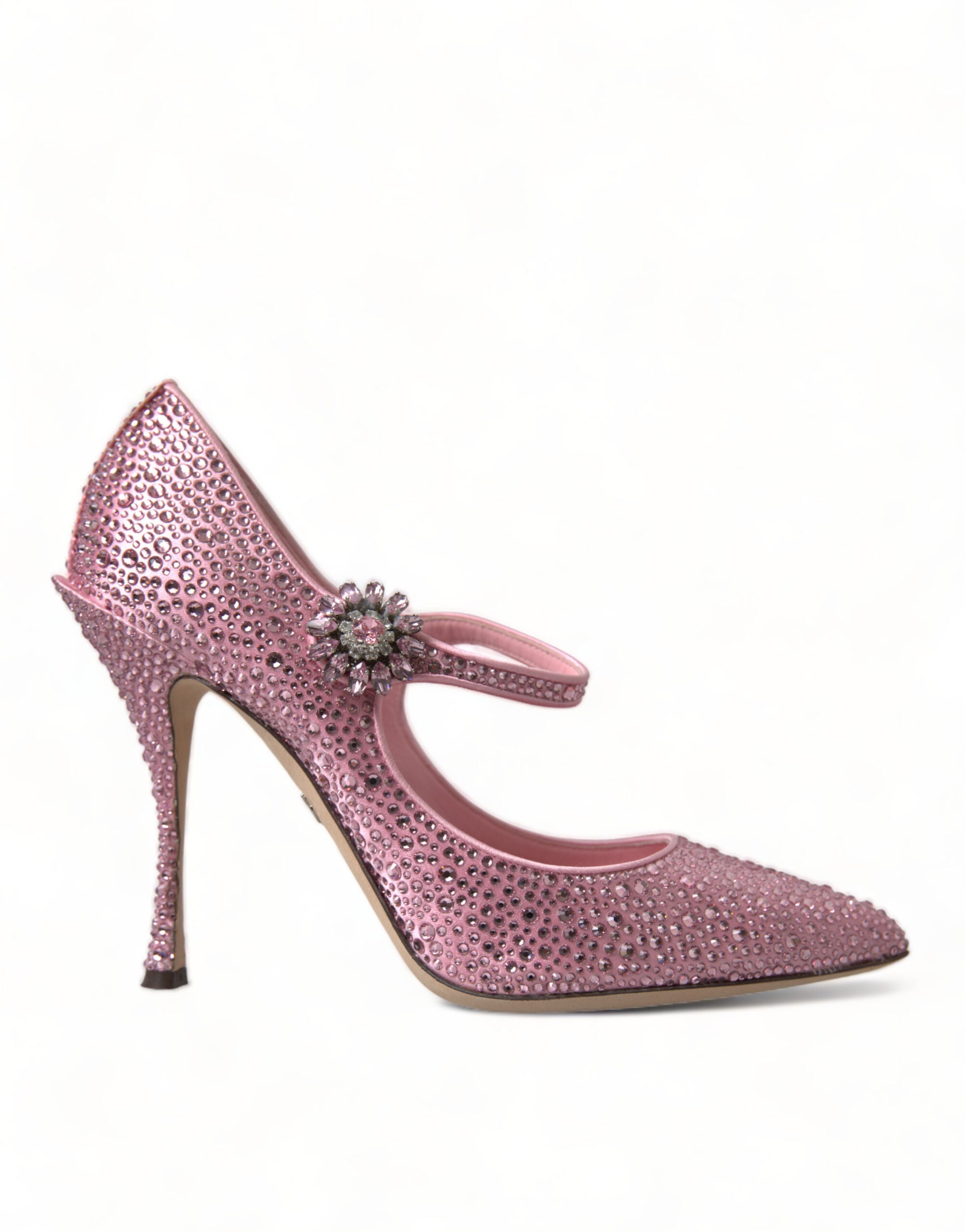 Pink Strass Crystal Heels Pumps Shoes - ventzia