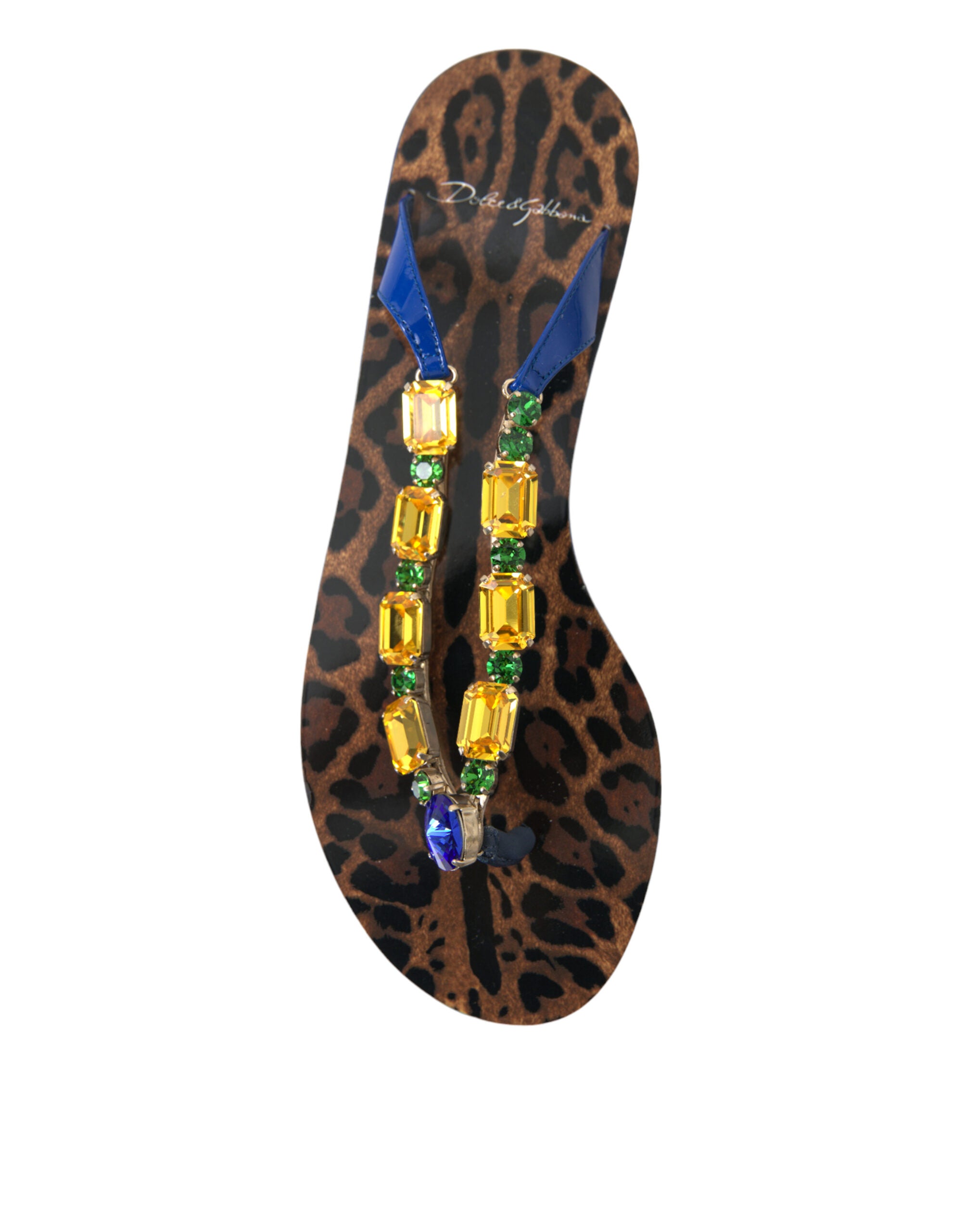 Blue Crystals Flats Sandals Beachwear Shoes - ventzia