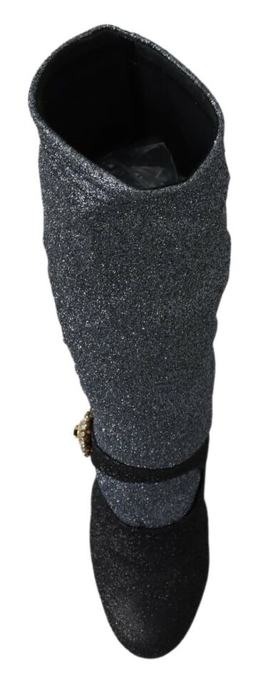 Glamorous Crystal-Embellished Booties - ventzia