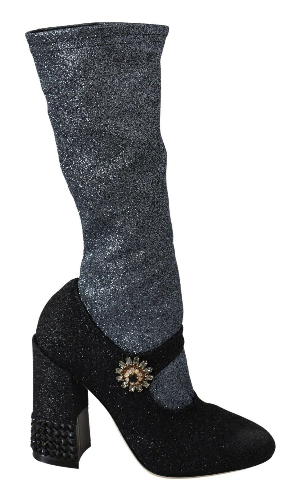 Glamorous Crystal-Embellished Booties - ventzia