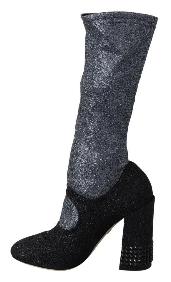 Glamorous Crystal-Embellished Booties - ventzia