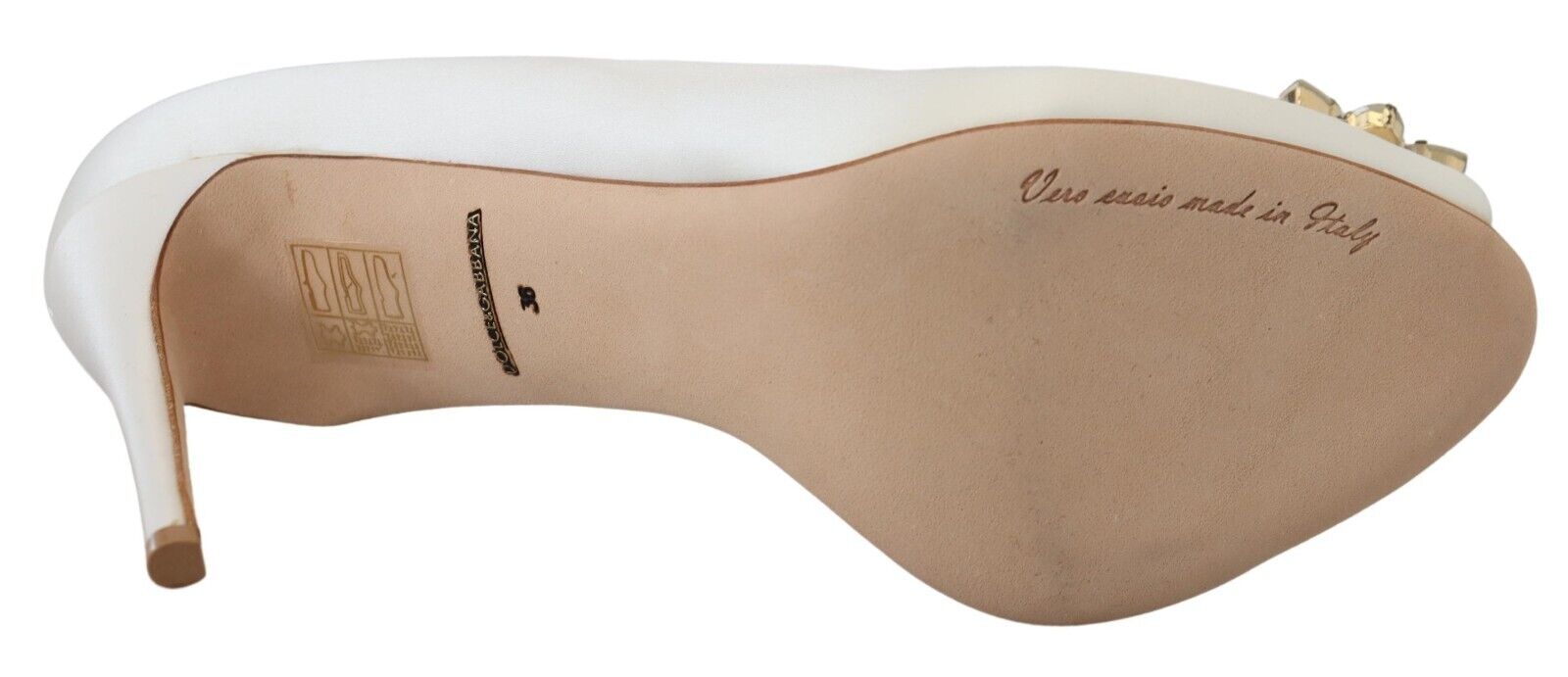 White Crystals Peep Toe Heel Satin Pumps - ventzia