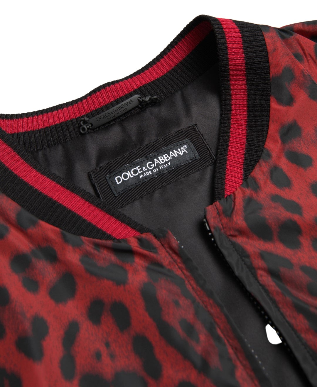 Red Leopard Bomber Short Coat Jacket - ventzia