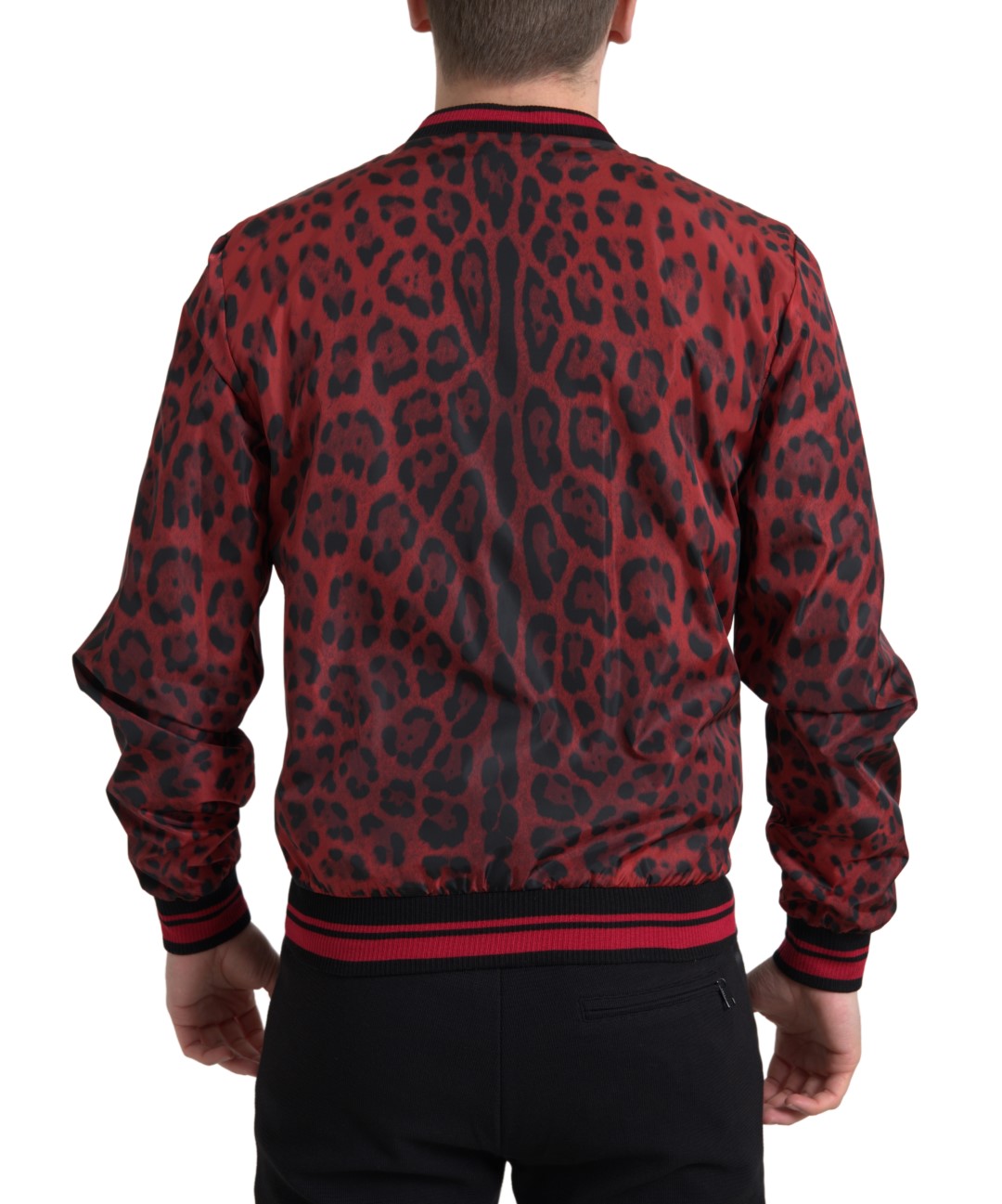 Red Leopard Bomber Short Coat Jacket - ventzia