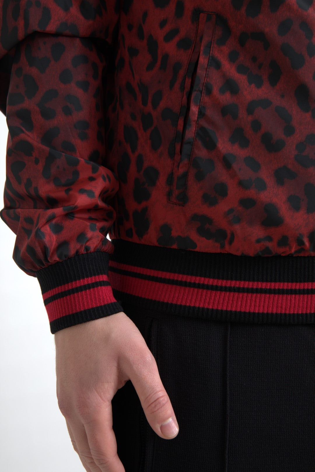 Red Leopard Bomber Short Coat Jacket - ventzia