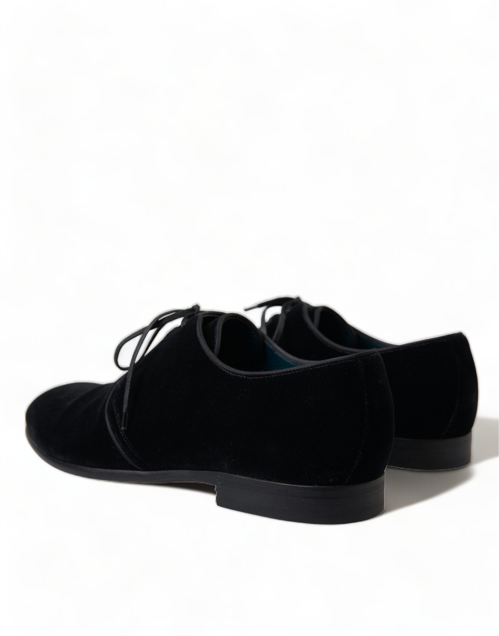 Black Velvet Lace Up Formal Derby Dress Shoes - ventzia
