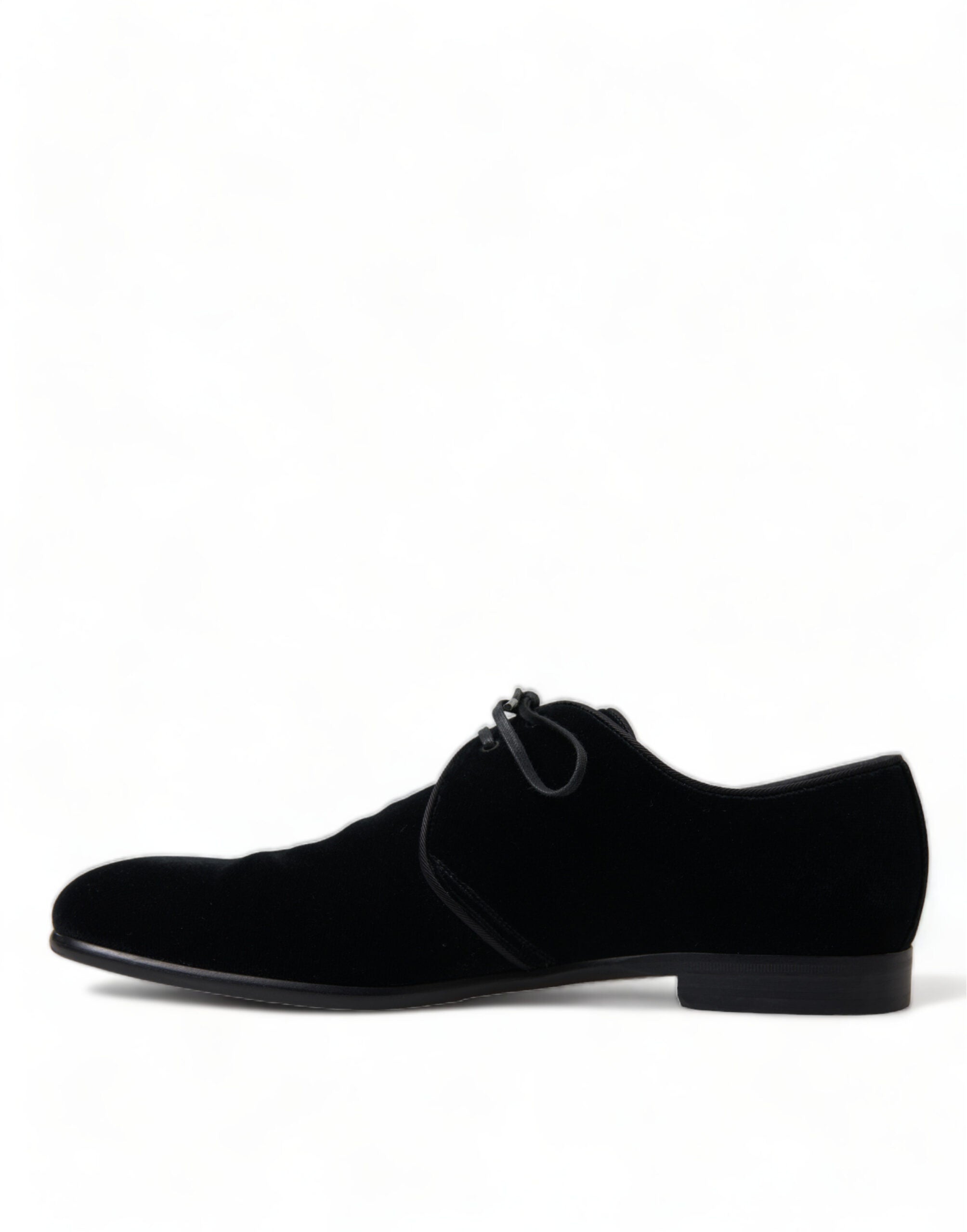 Black Velvet Lace Up Formal Derby Dress Shoes - ventzia