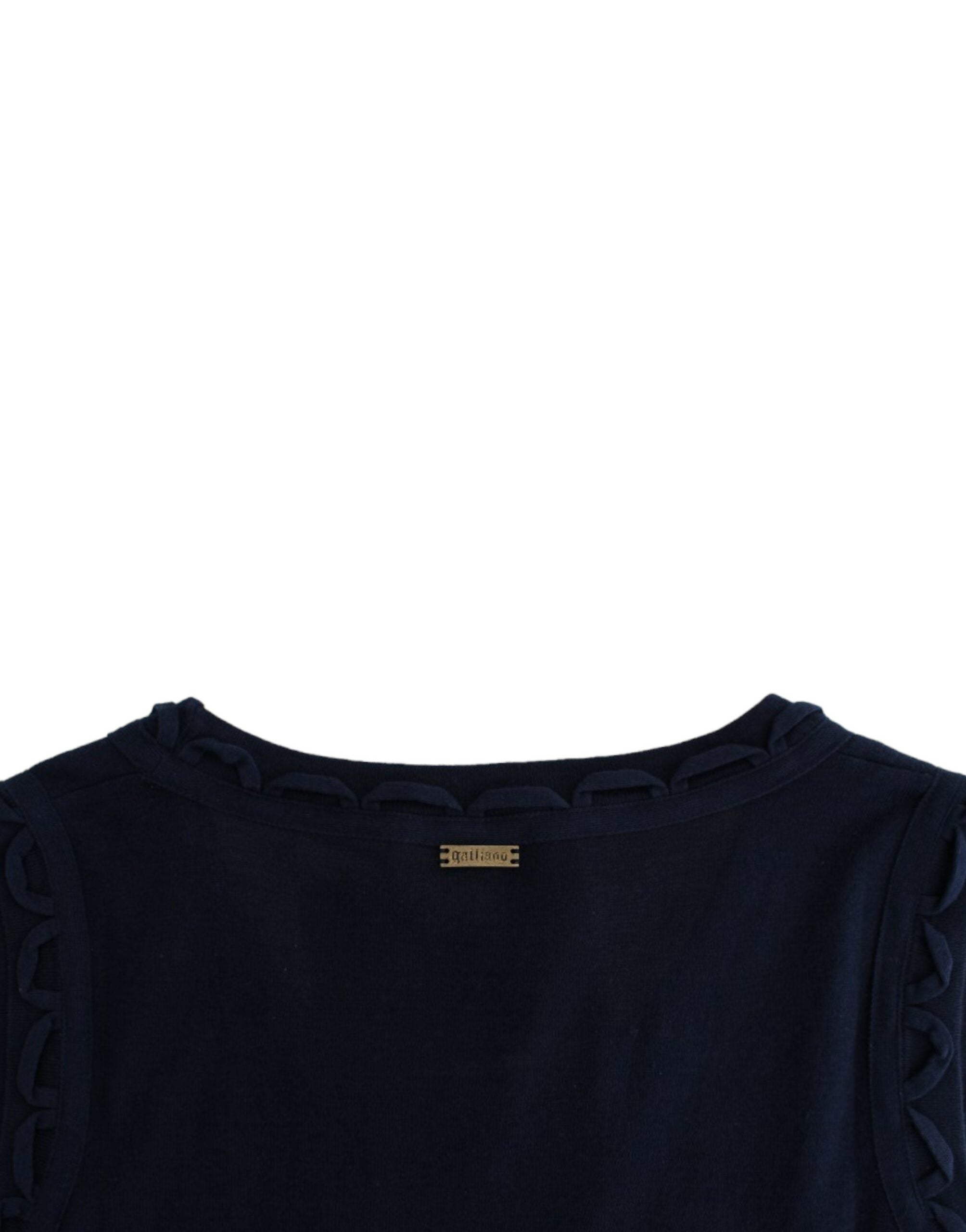Elegant Knee-Length Blue Cotton Dress - ventzia