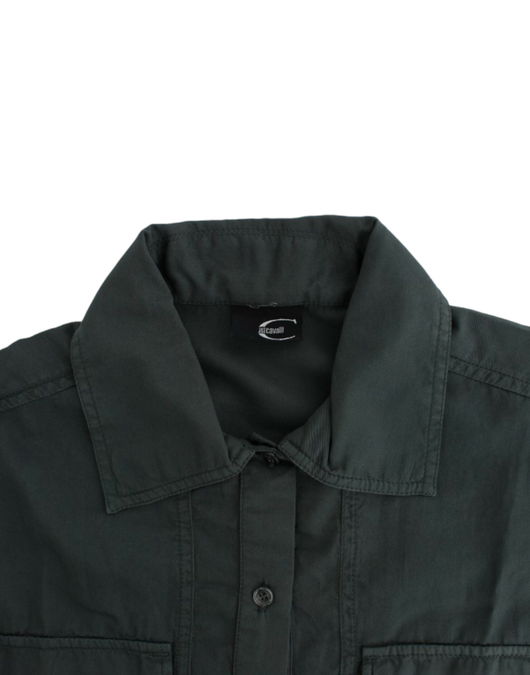 Elegant Gray Cotton Button Down Shirt - ventzia