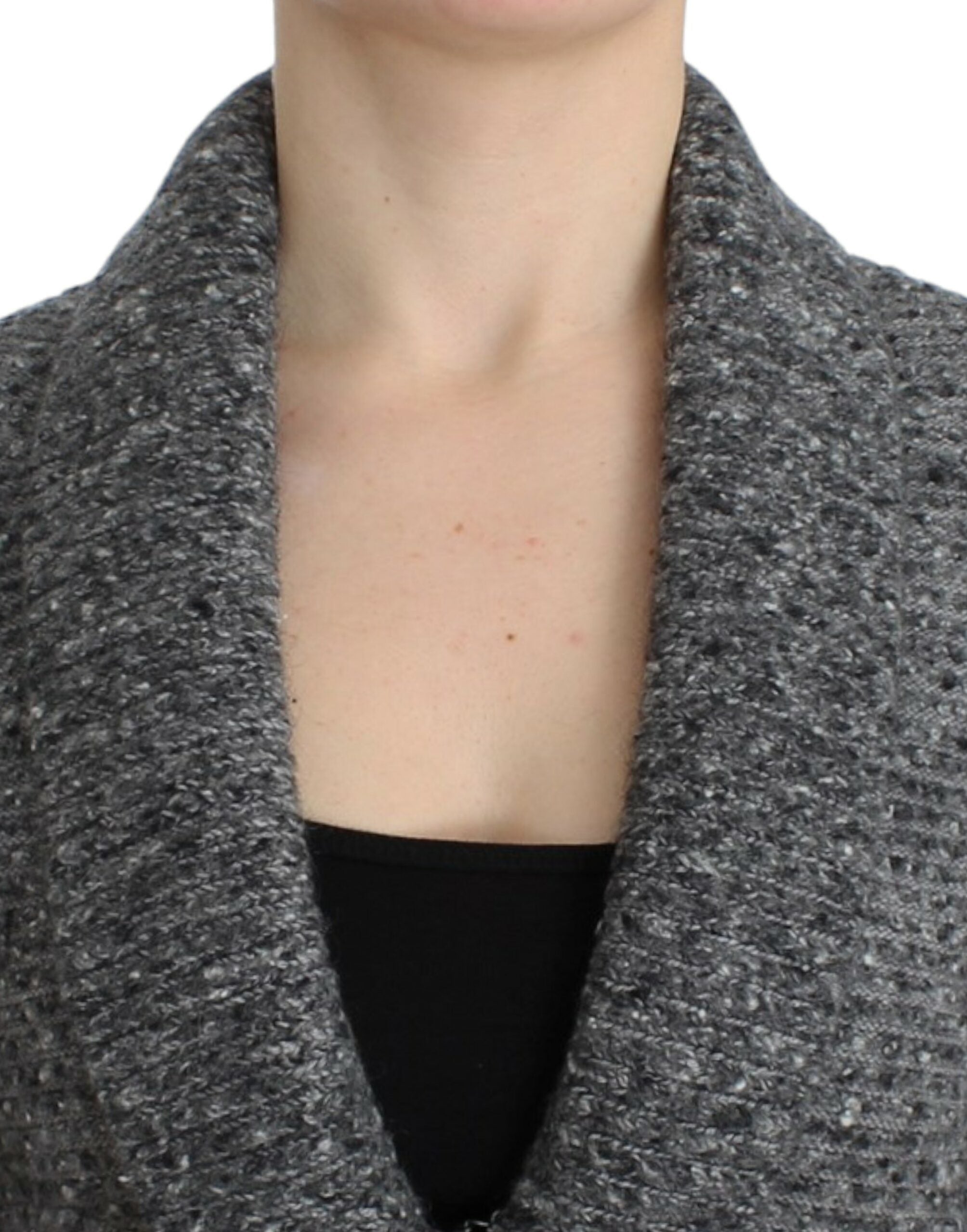 Gray wool knitted cardigan - ventzia