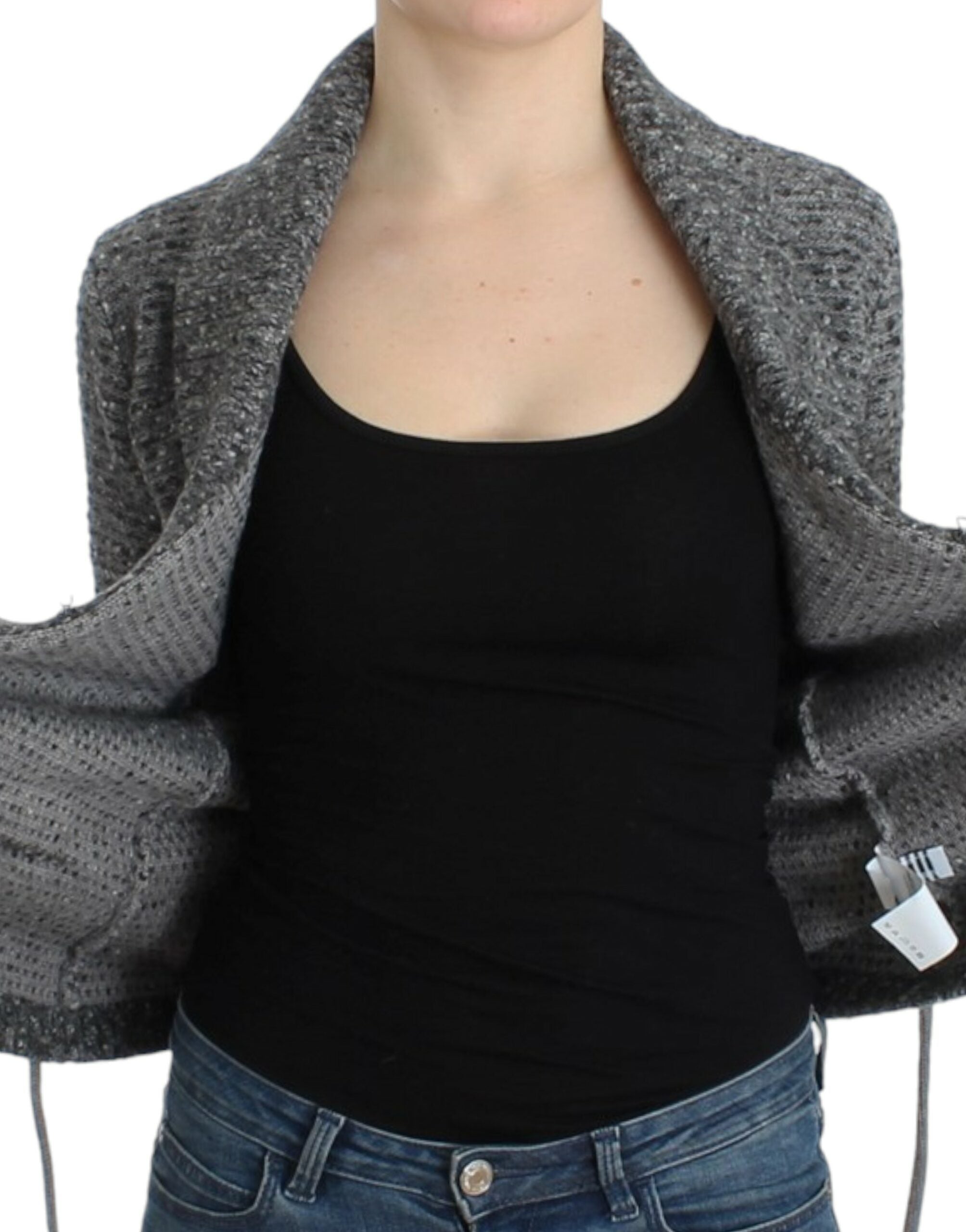 Gray wool knitted cardigan - ventzia