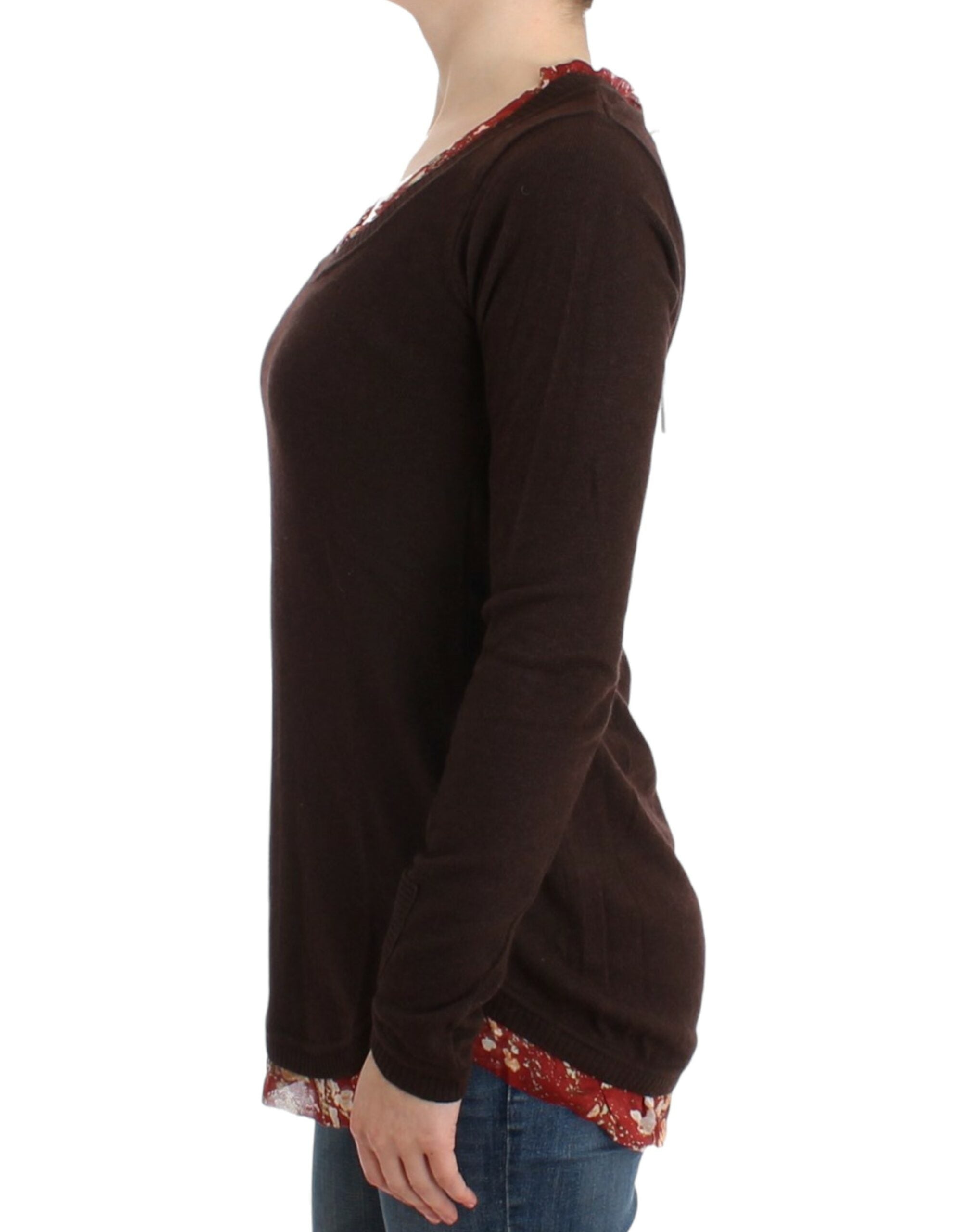 Chic Crewneck Silk-AppliquΓ© Sweater - ventzia