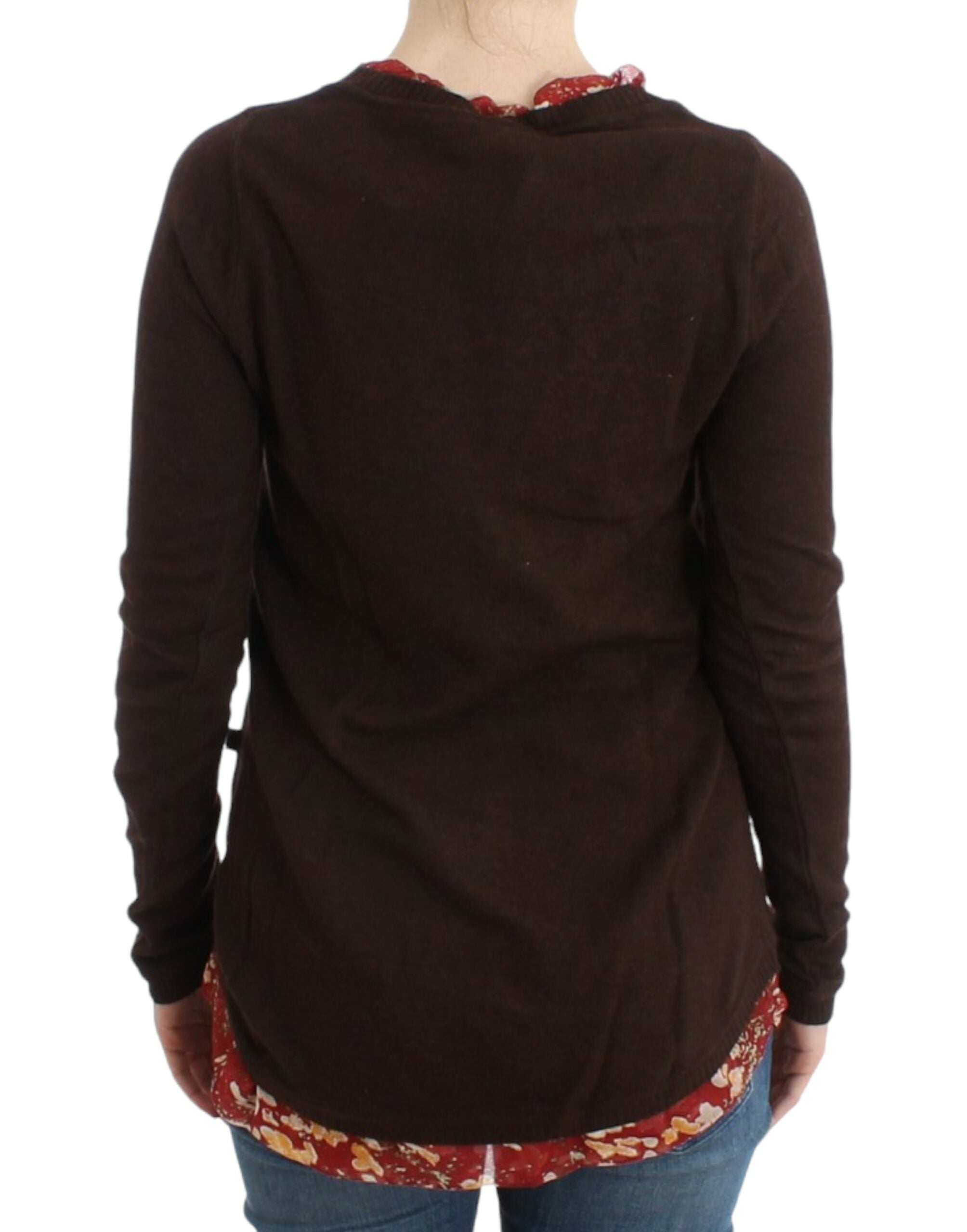 Chic Crewneck Silk-AppliquΓ© Sweater - ventzia