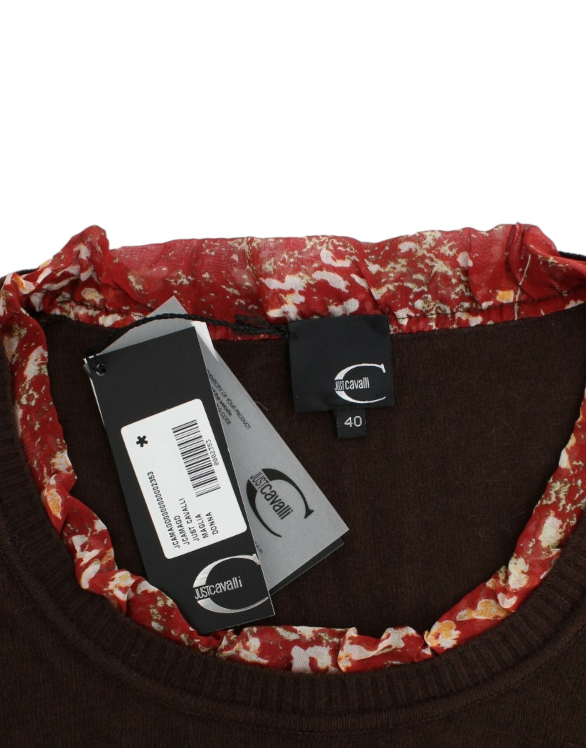 Chic Crewneck Silk-AppliquΓ© Sweater - ventzia