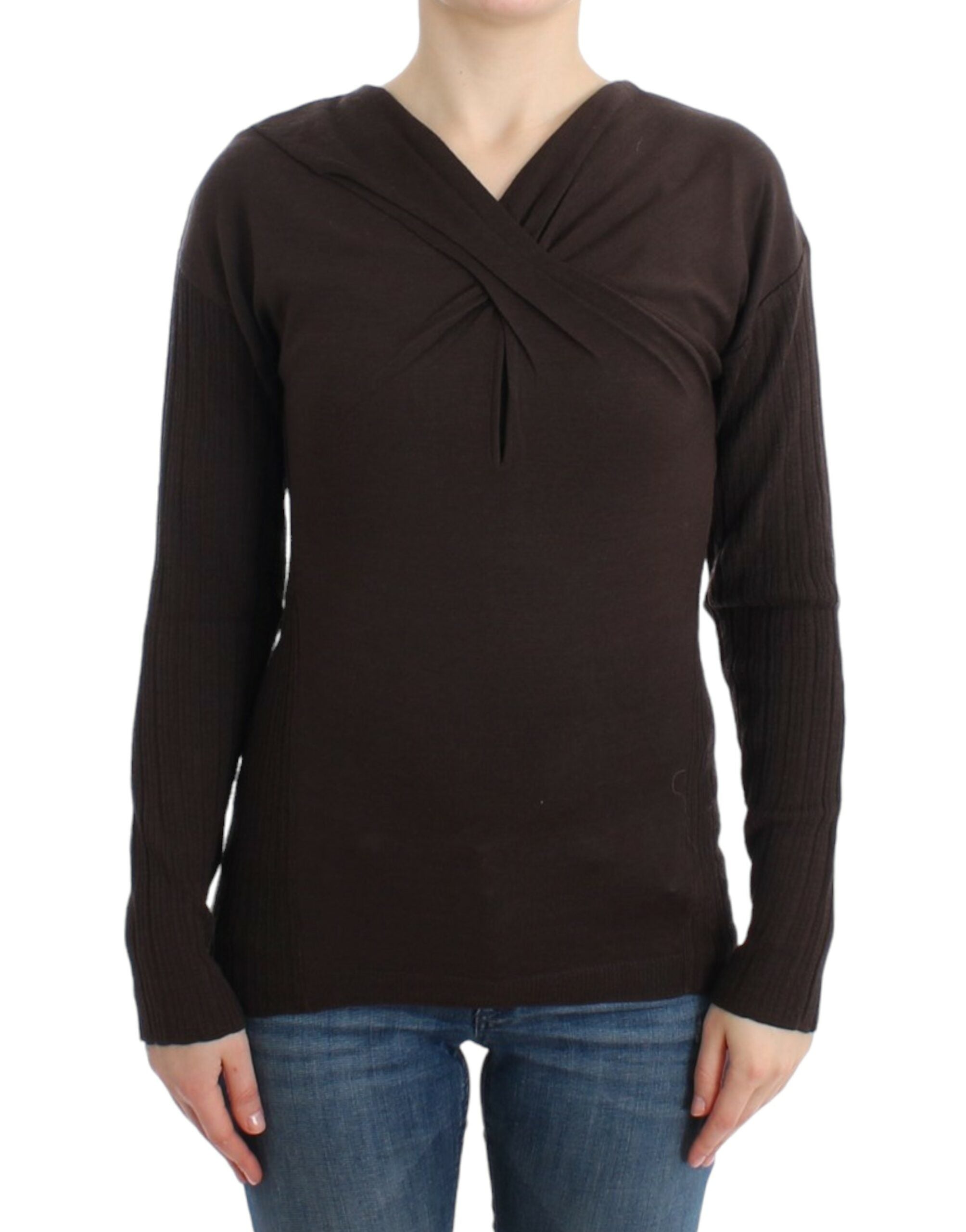 Chic Keyhole Virgin Wool Sweater - ventzia